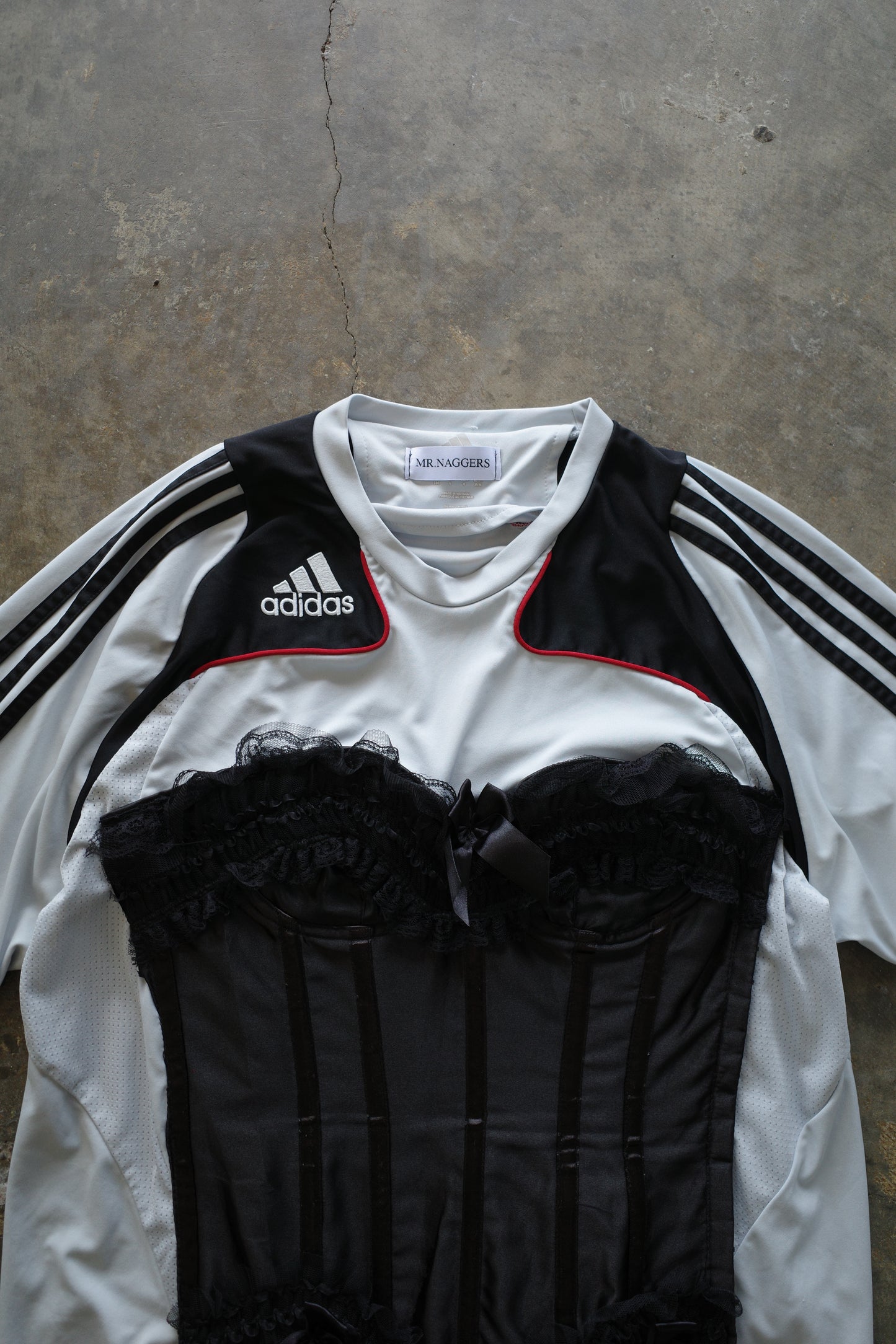 C&A top (*see actual)made with vintage adidas soccer gaming jerseys