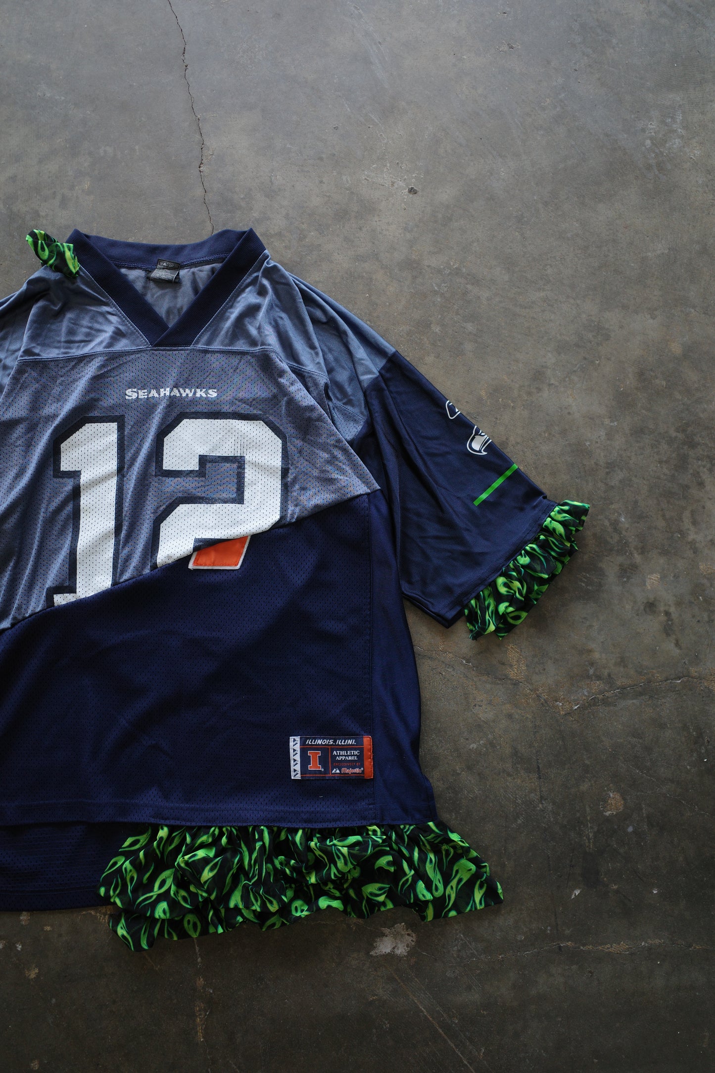 C&A top (*see actual)made with NFL gaming jerseys