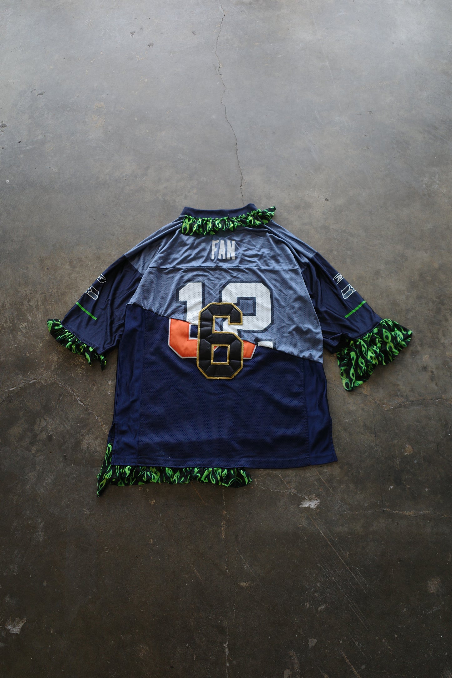 C&A top (*see actual)made with NFL gaming jerseys