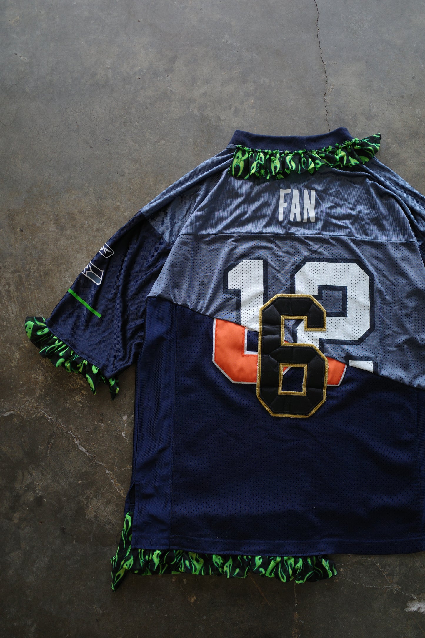 C&A top (*see actual)made with NFL gaming jerseys