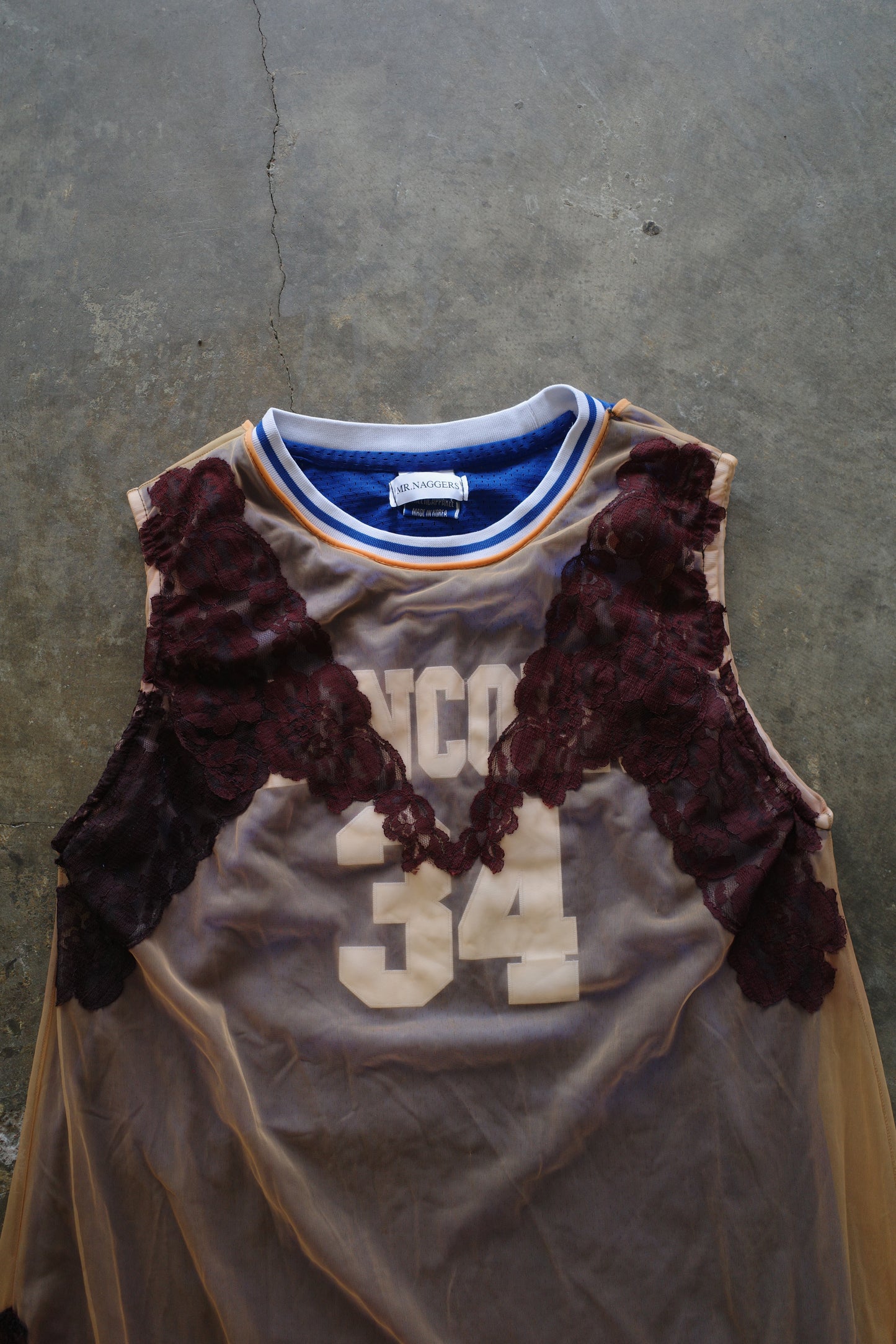 C&A top (*see actual)made with vintage Champion basketball gaming jerseys