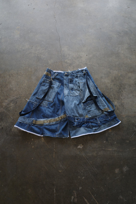 Denim Baggy Shorts (36)/made from vintage Marithe francois Girbaud Jean
