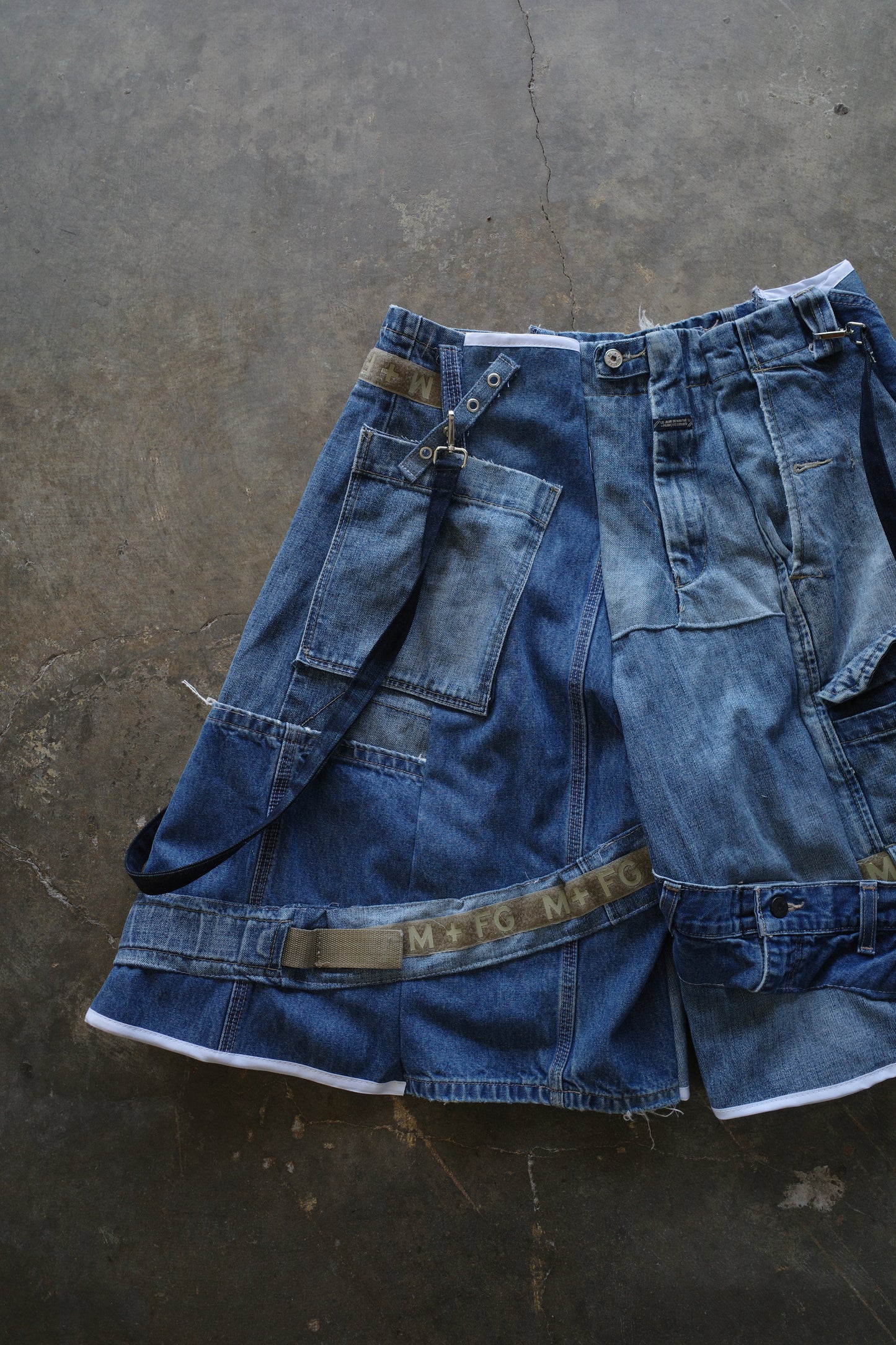 Denim Baggy Shorts (36)/made from vintage Marithe francois Girbaud Jean