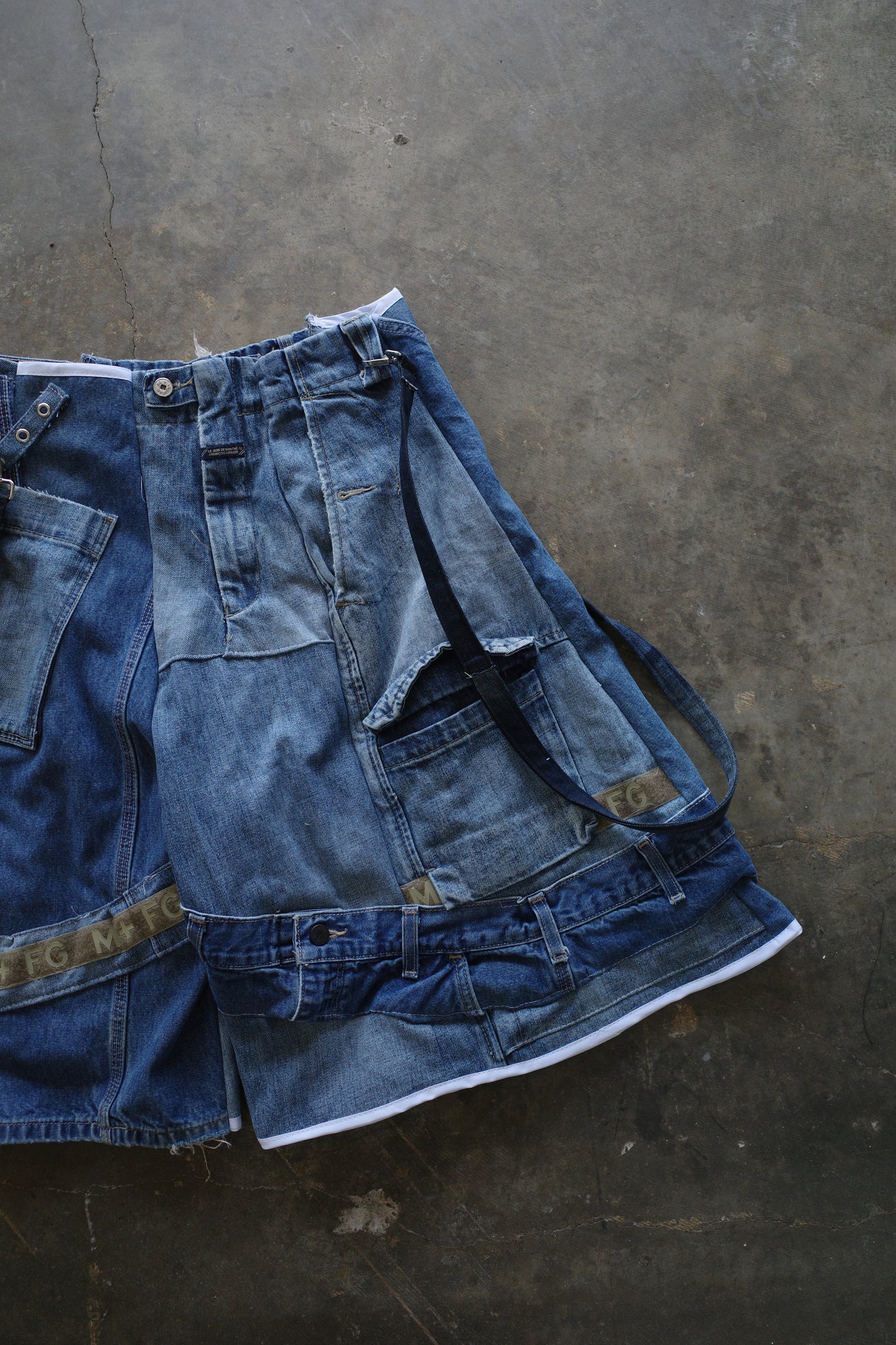 Denim Baggy Shorts (36)/made from vintage Marithe francois Girbaud Jean