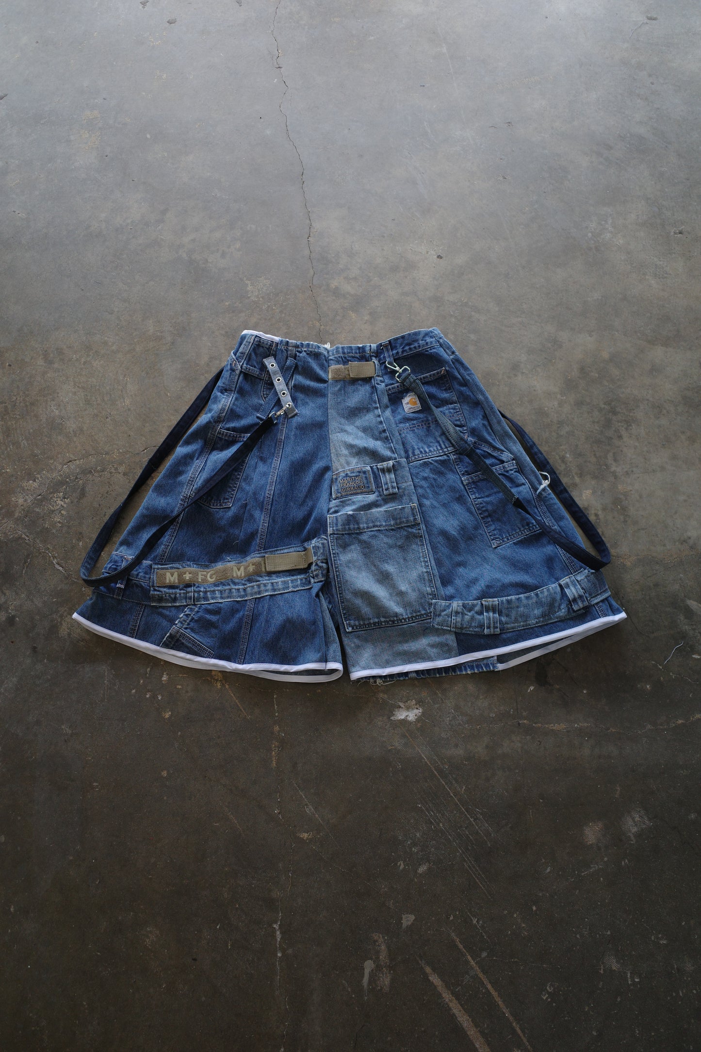 Denim Baggy Shorts (36)/made from vintage Marithe francois Girbaud Jean
