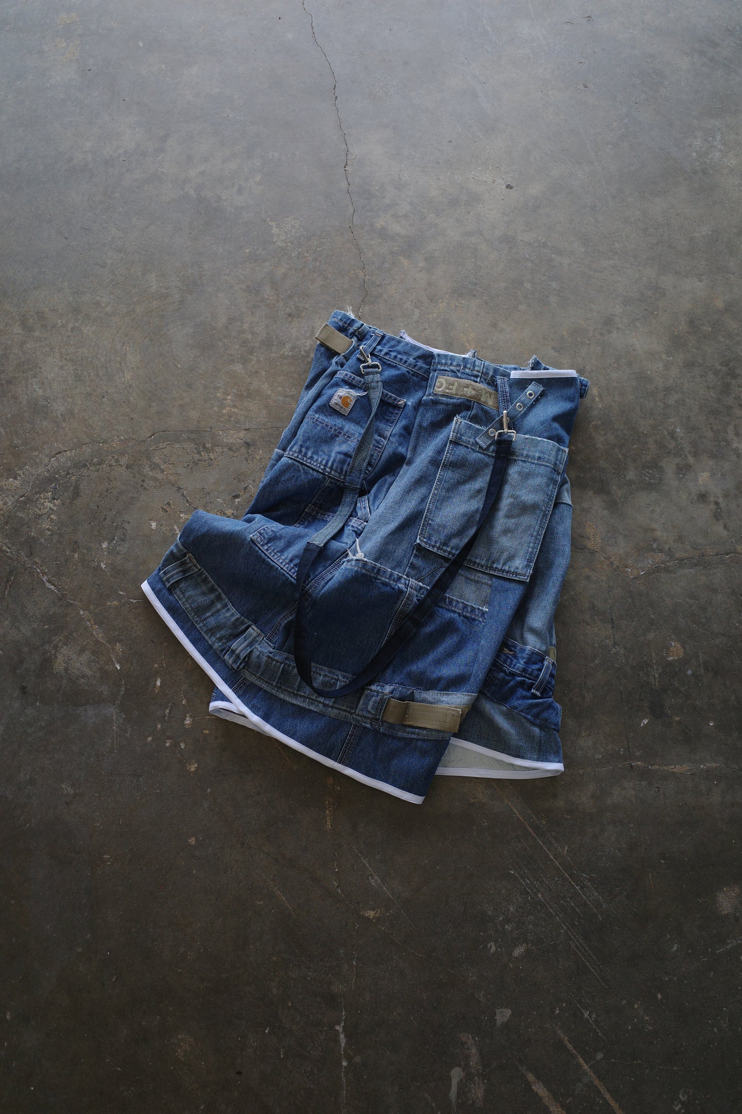 Denim Baggy Shorts (36)/made from vintage Marithe francois Girbaud Jean