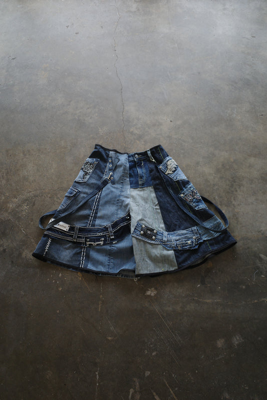 Denim Baggy Shorts (34)/made from vintage Y2K missme jean