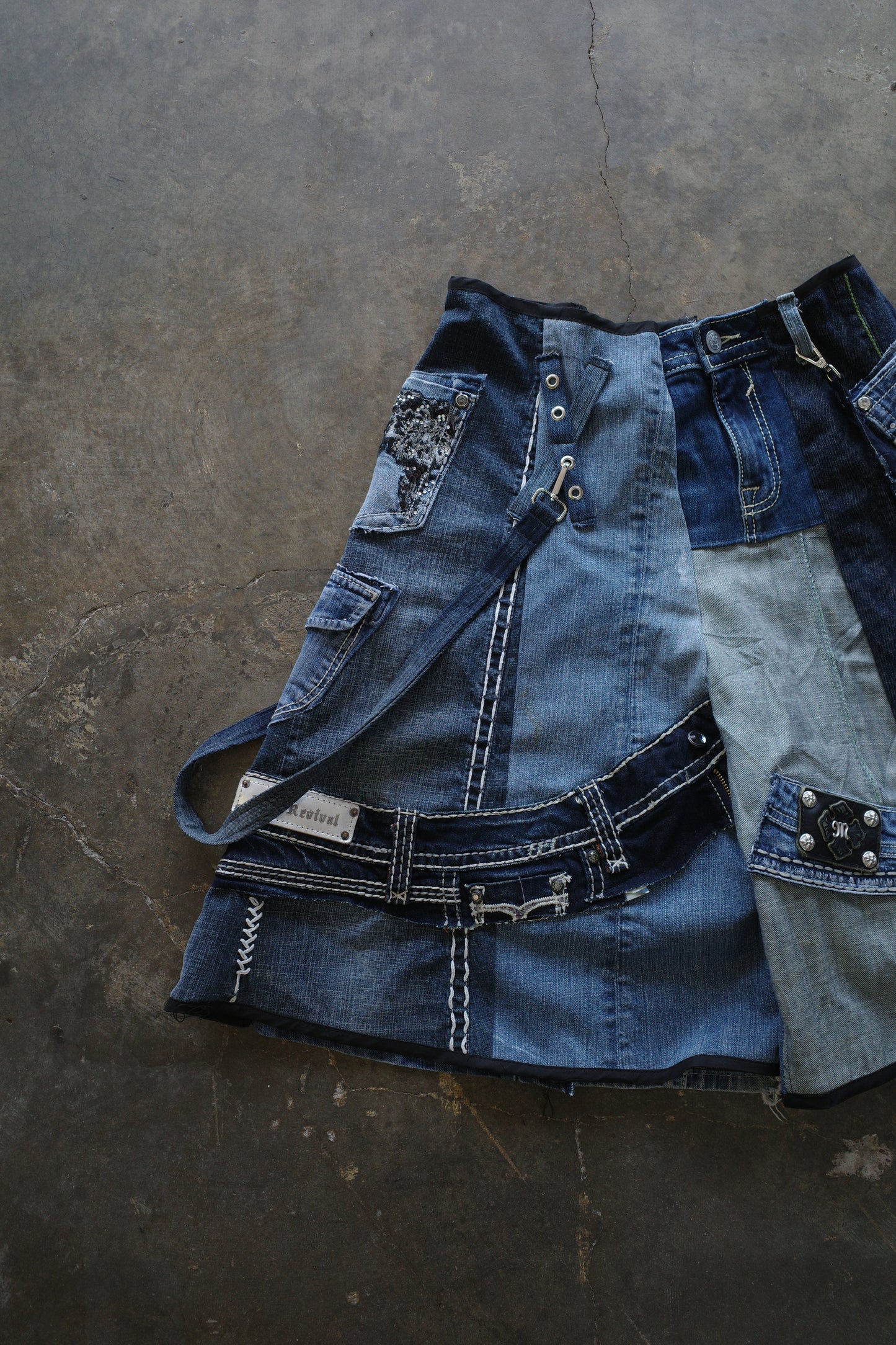 Denim Baggy Shorts (34)/made from vintage Y2K missme jean