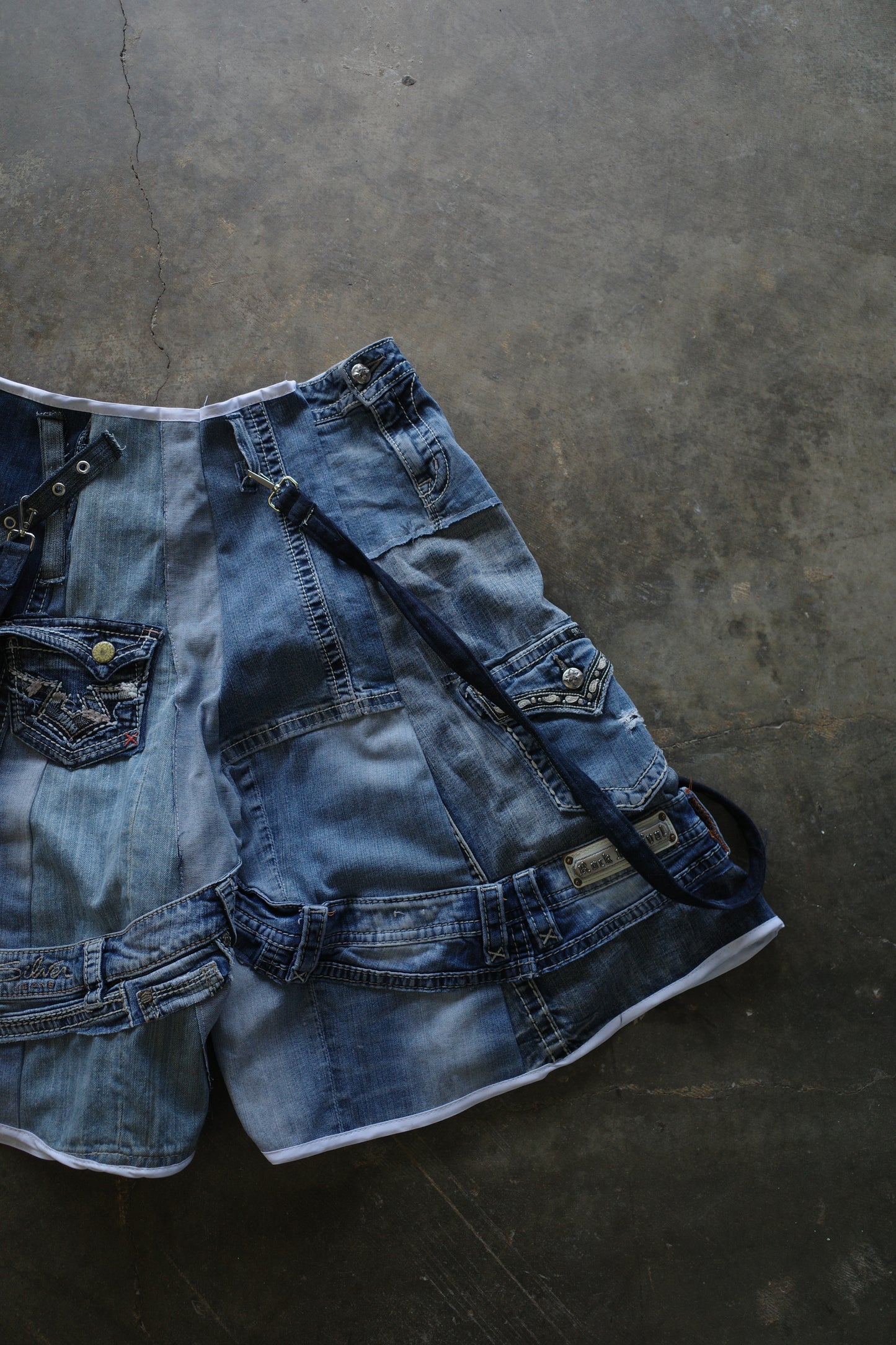 Denim Baggy Shorts (34)/made from vintage Y2K missme jean