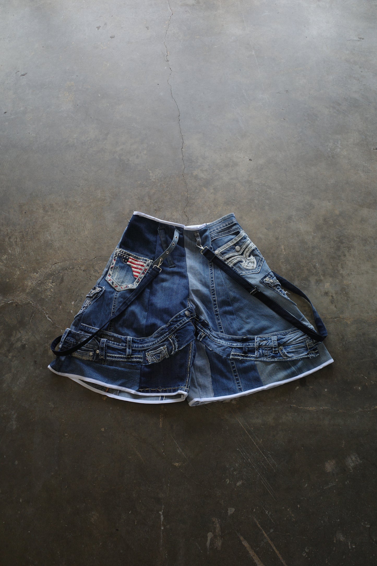 Denim Baggy Shorts (34)/made from vintage Y2K missme jean