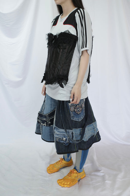 C&A top (*see actual)made with vintage adidas soccer gaming jerseys