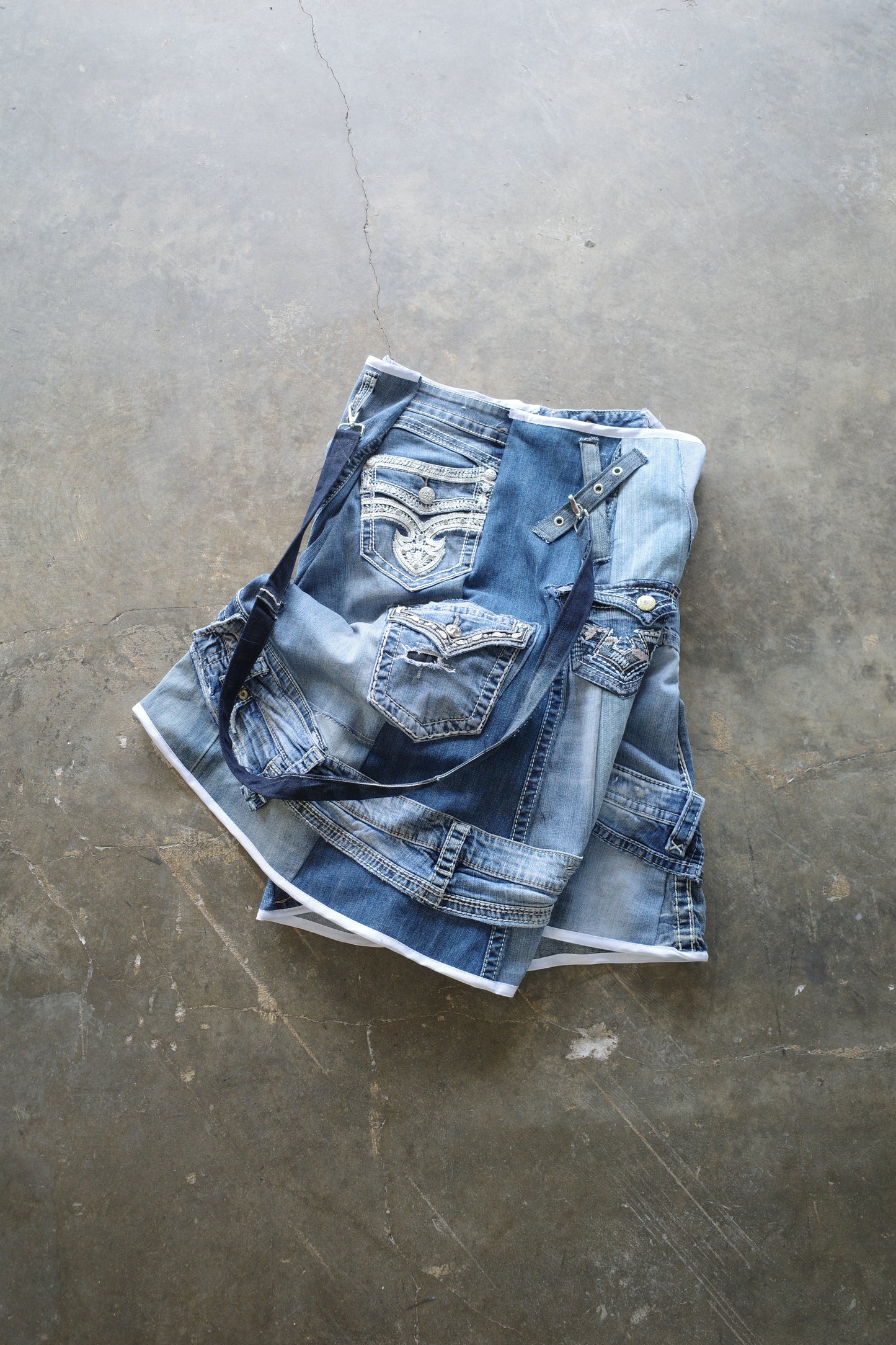 Denim Baggy Shorts (34)/made from vintage Y2K missme jean