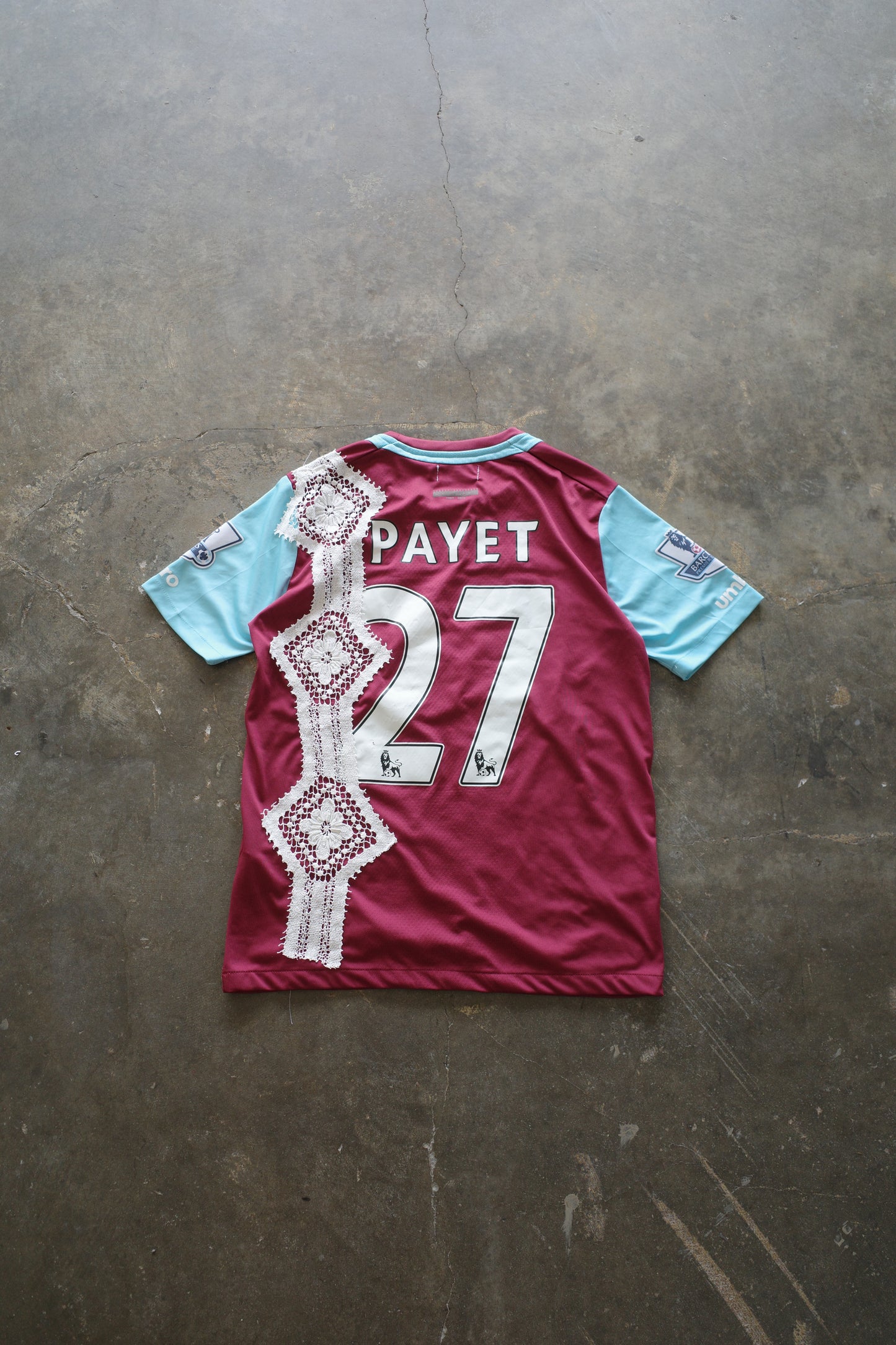 C&A top (*see actual)made with vintage Umbro soccer jersey