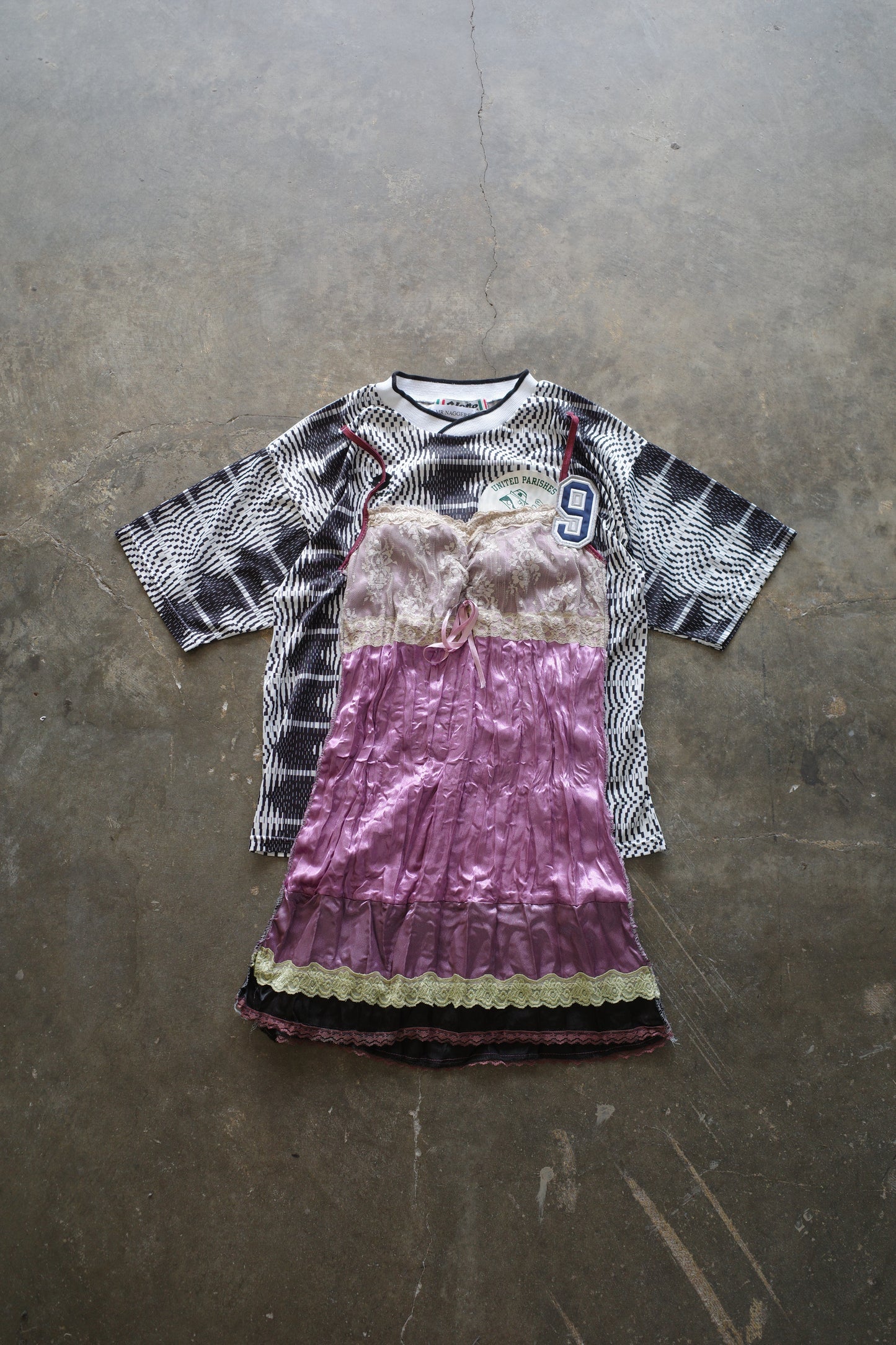 C&A top (*see actual)made with vintage lotto soccer jersey