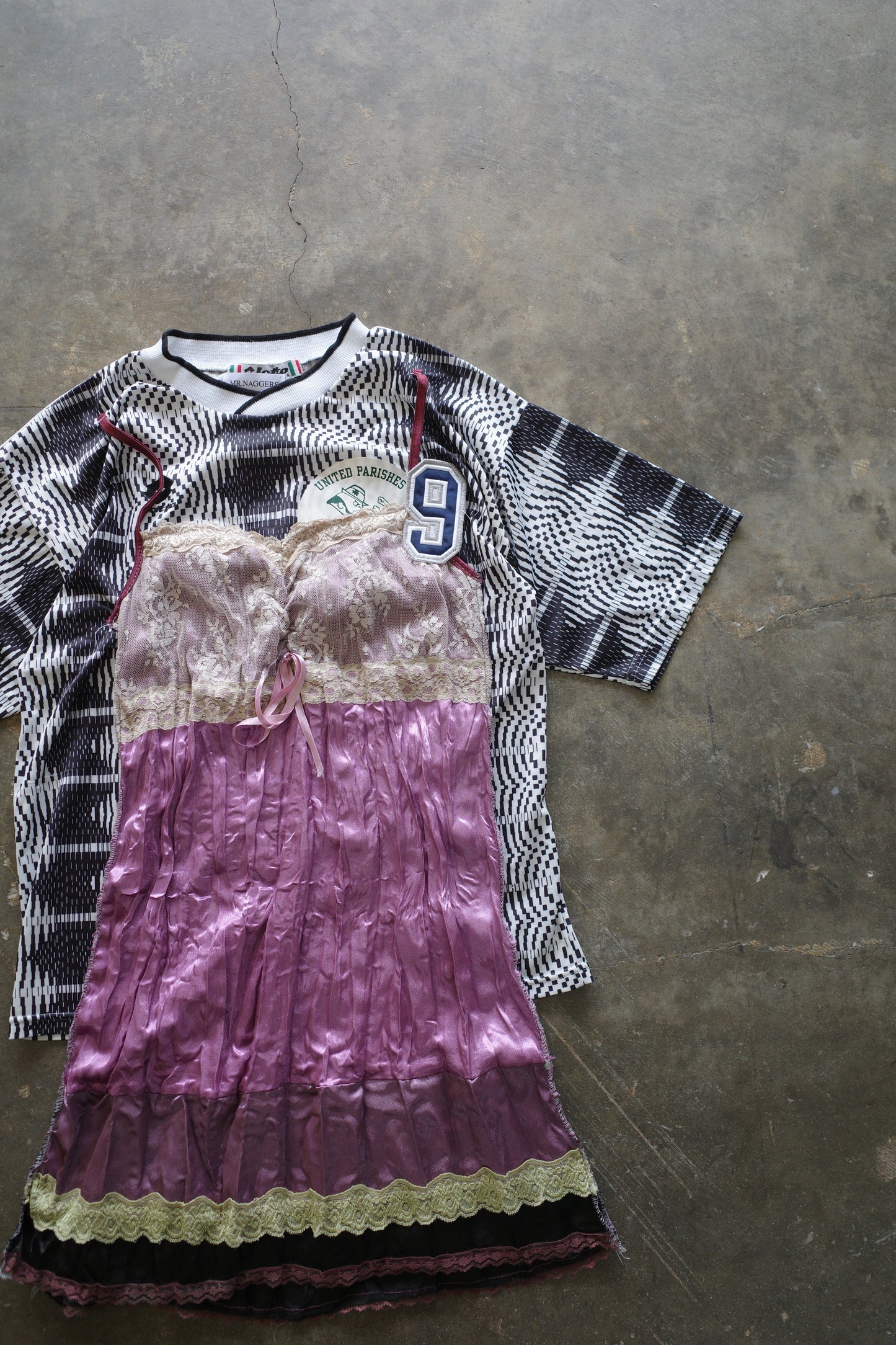C&A top (*see actual)made with vintage lotto soccer jersey