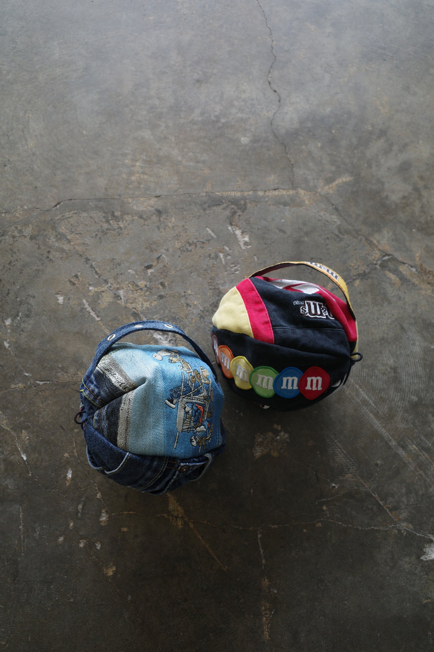 Ball Bag (S)made w vintage M&Ms Racing Jacket