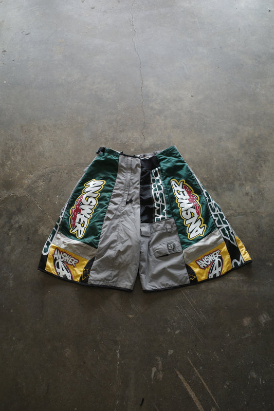 Motorcycle style Baggy Shorts (34-36)/made from vintage ANSWER motorcycle racing pants
