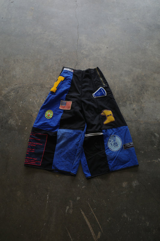 Wide Legged Patched Pants(S) /  made with vintage US.NAVY ISSUES wool fabric
