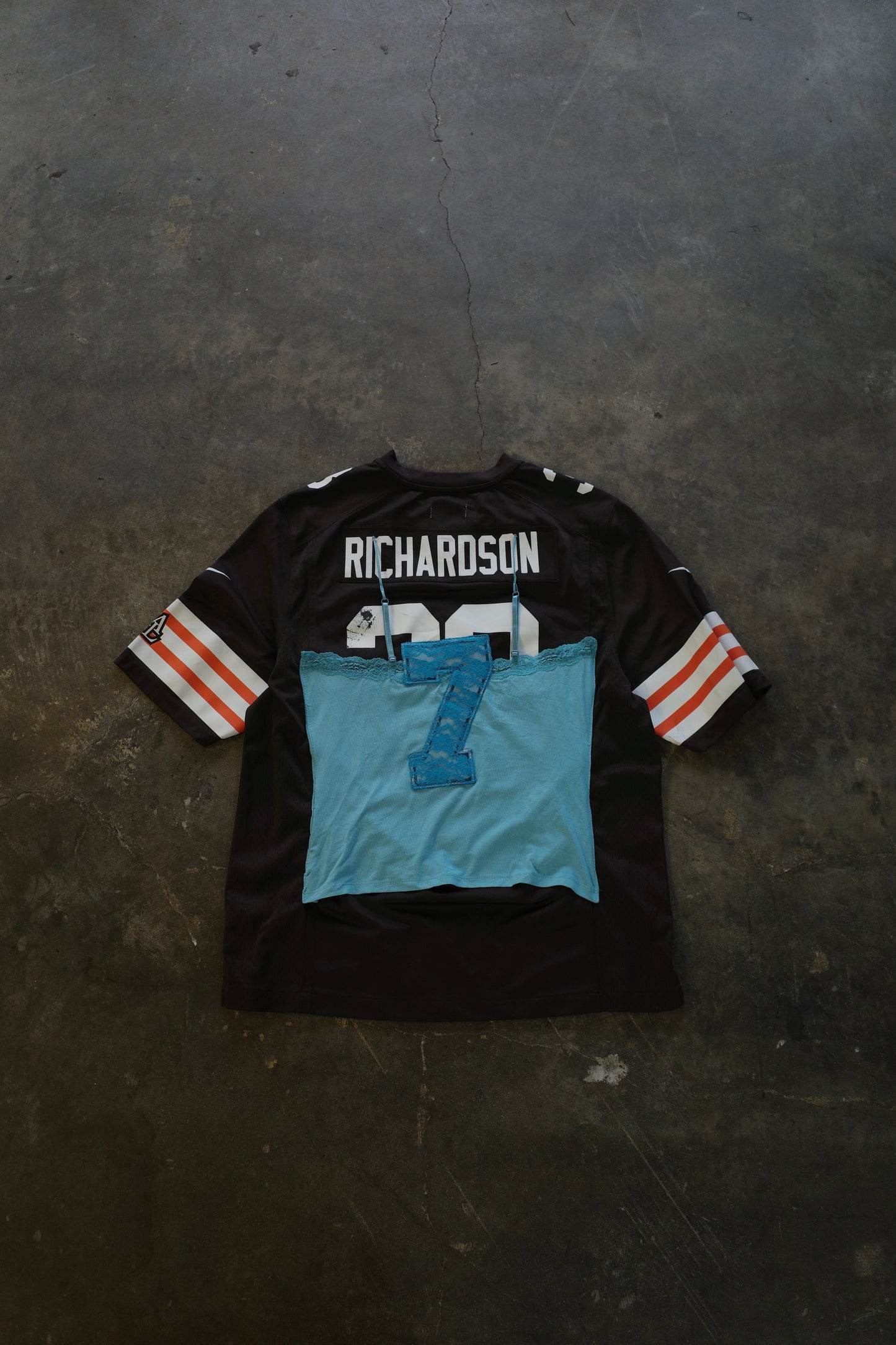 C&A top (*see actual)made with vintage NFL jersey top
