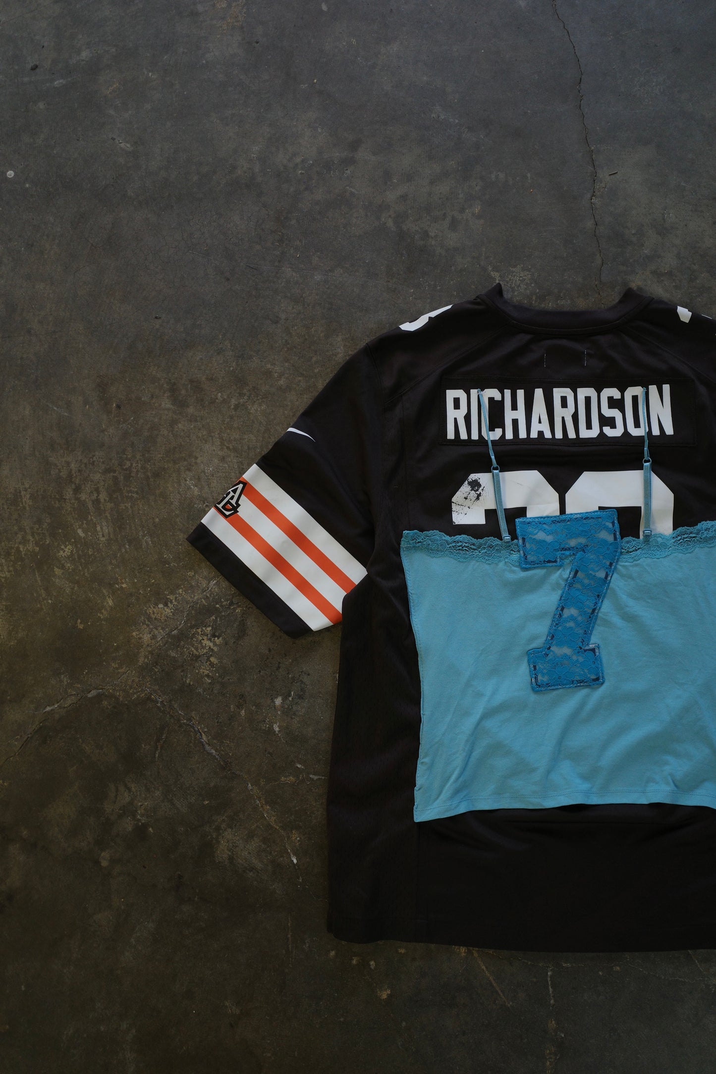 C&A top (*see actual)made with vintage NFL jersey top