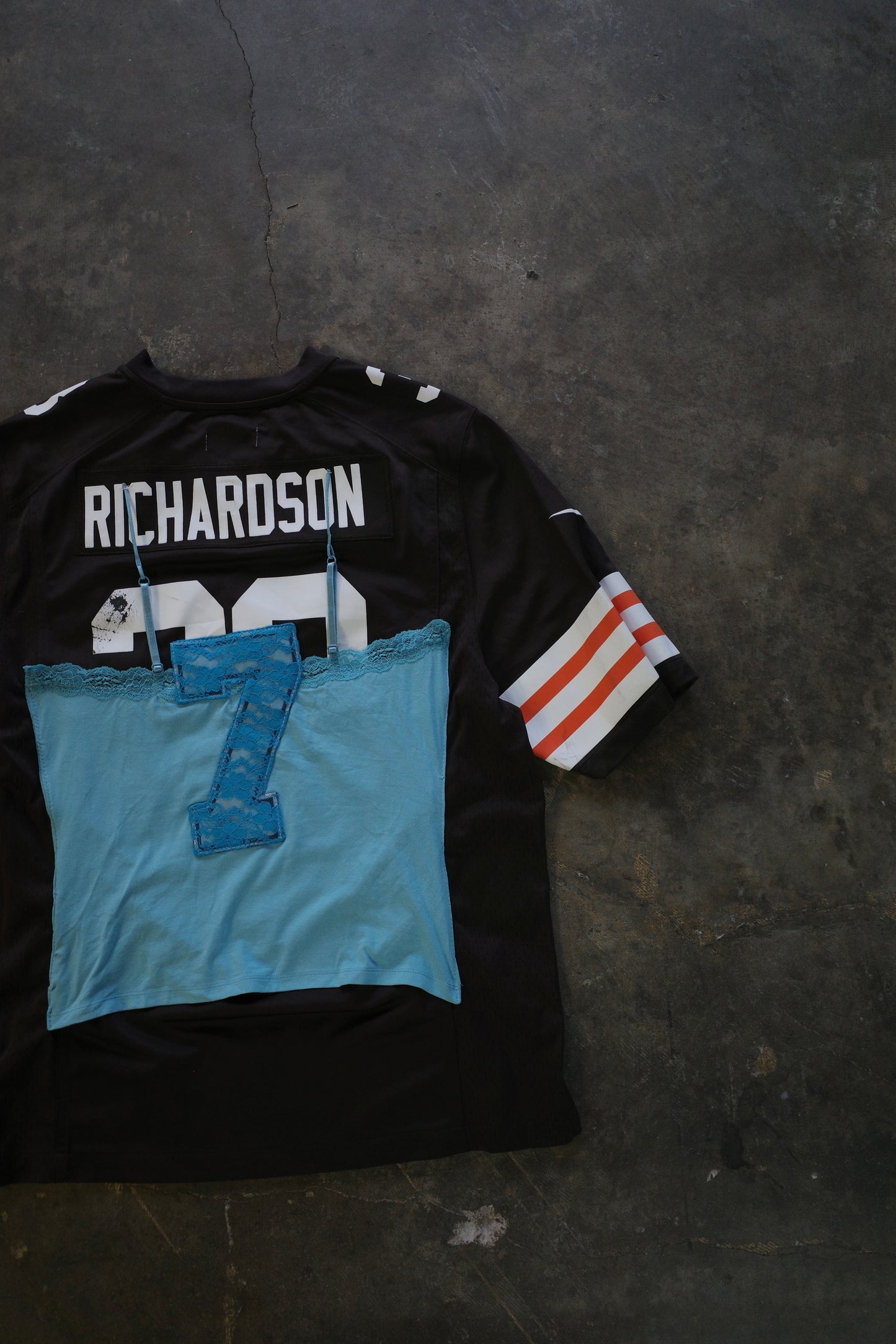 C&A top (*see actual)made with vintage NFL jersey top