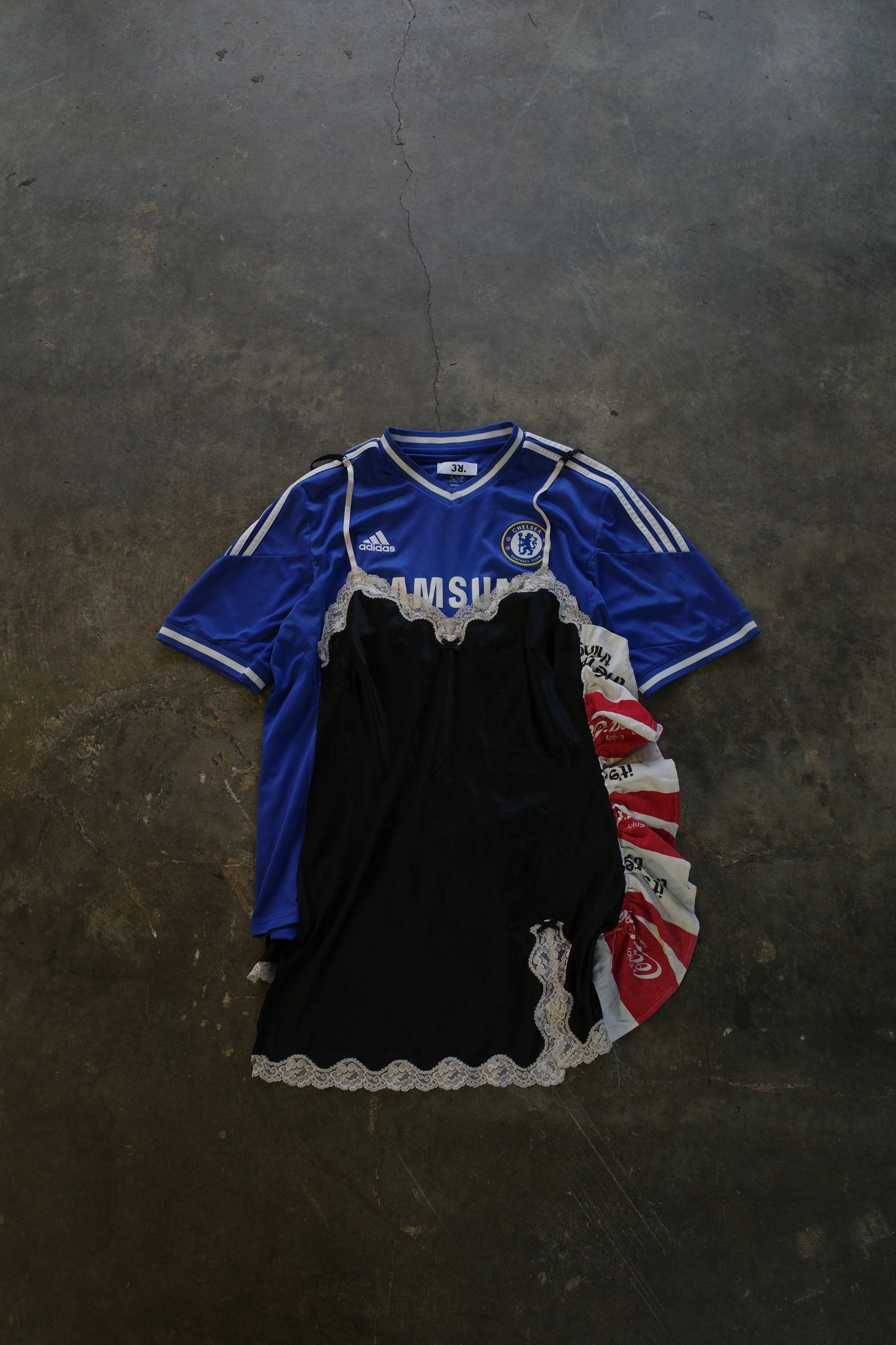 C&A top (*see actual)made with vintage soccer shirt