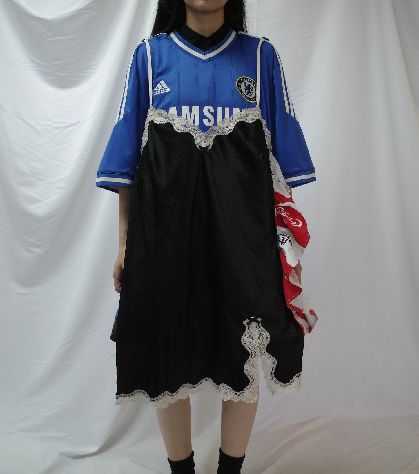 C&A top (*see actual)made with vintage soccer shirt