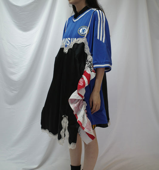 C&A top (*see actual)made with vintage soccer shirt