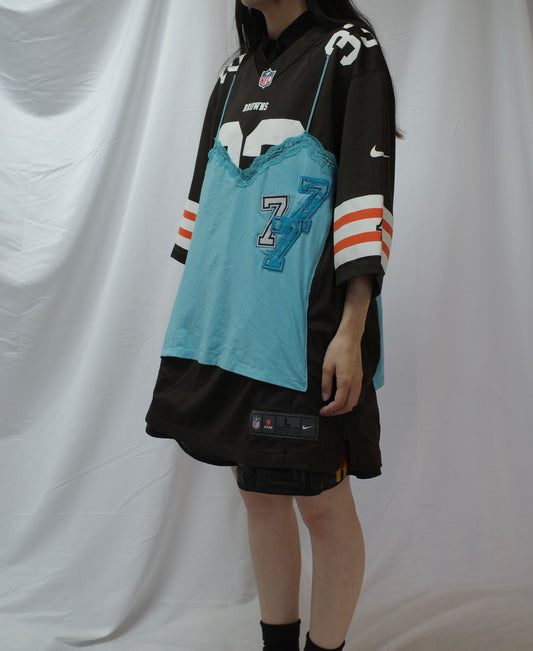 C&A top (*see actual)made with vintage NFL jersey top
