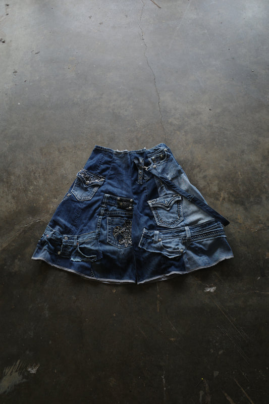 Denim Baggy Shorts (32)/made from vintage Y2K missme jean