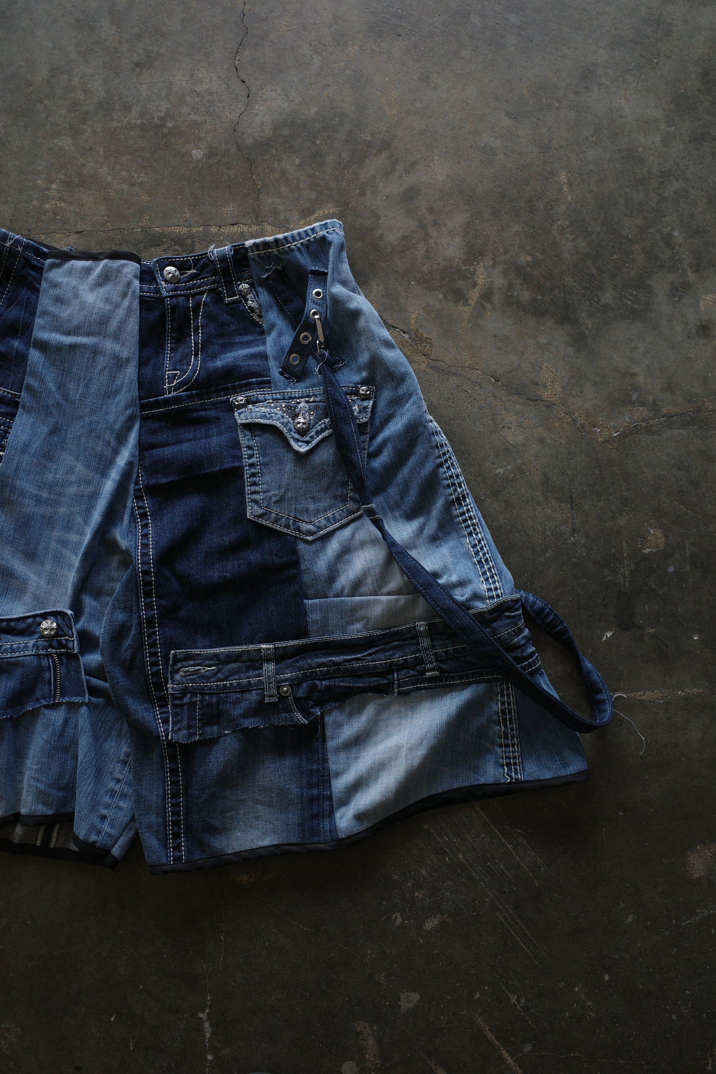 Denim Baggy Shorts (34)/made from vintage Y2K missme jean