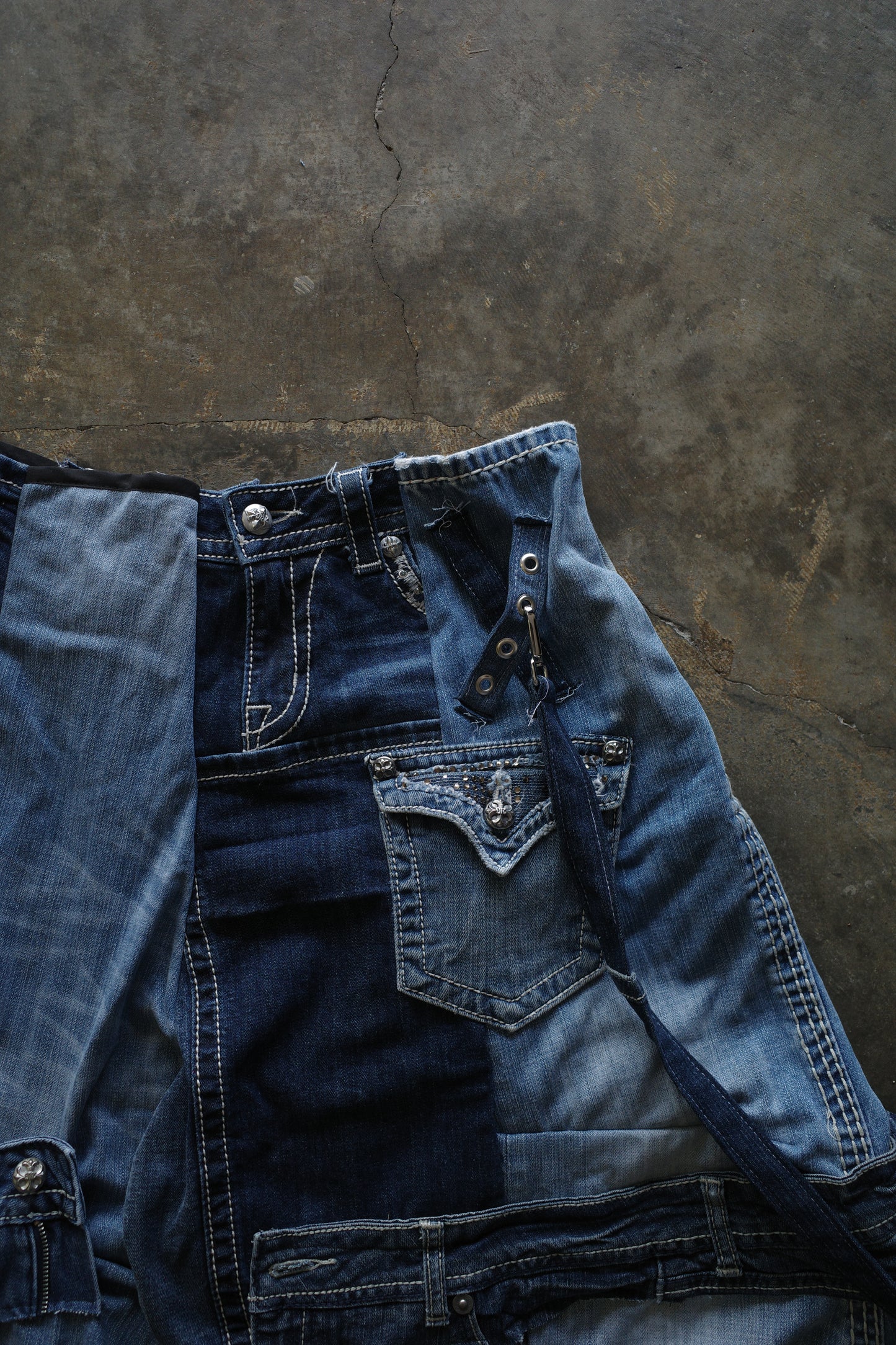 Denim Baggy Shorts (34)/made from vintage Y2K missme jean