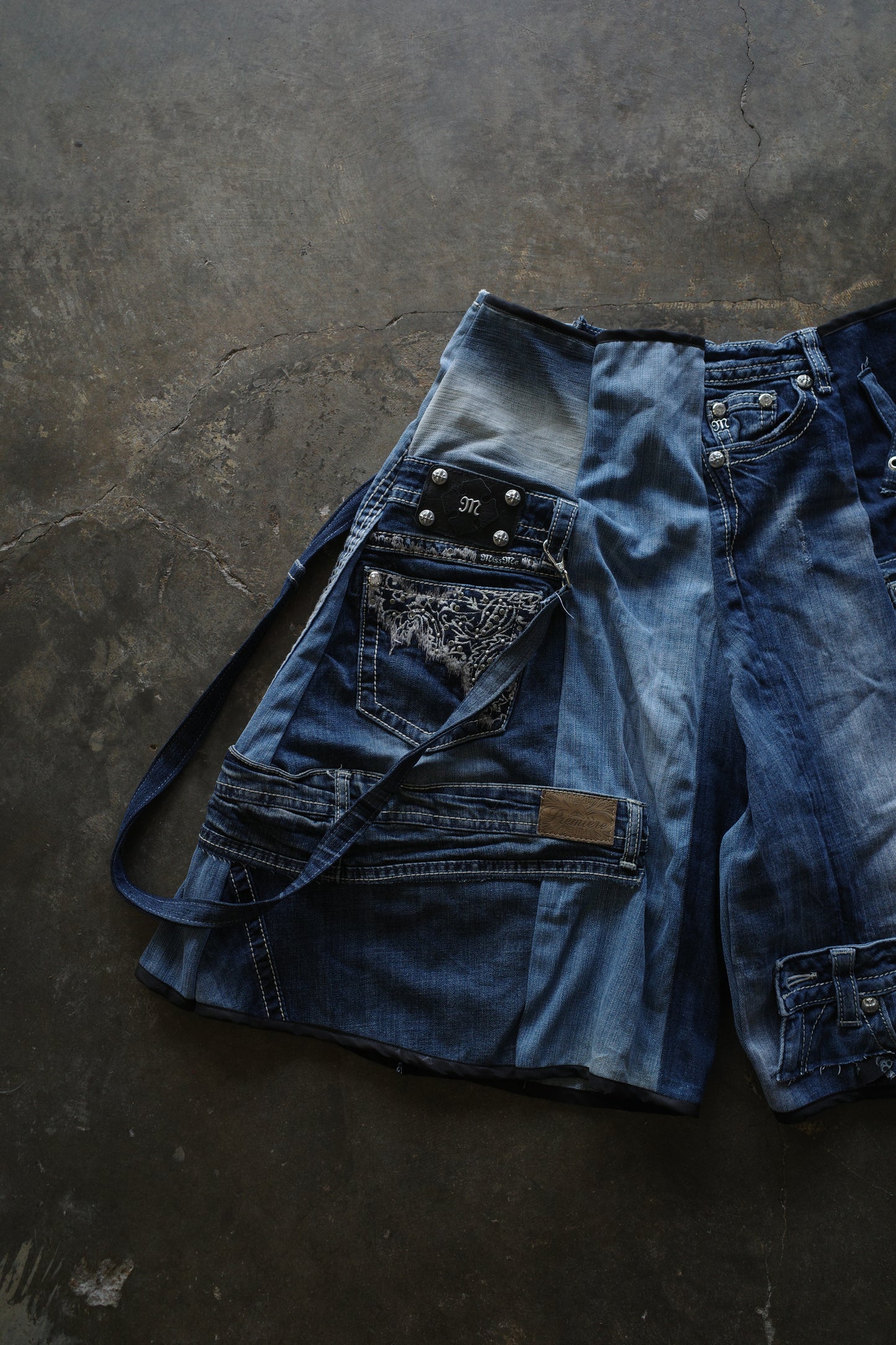 Denim Baggy Shorts (34)/made from vintage Y2K missme jean