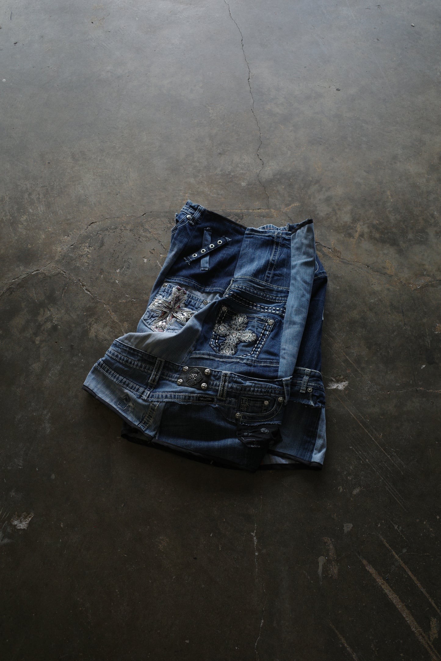 Denim Baggy Shorts (34)/made from vintage Y2K missme jean