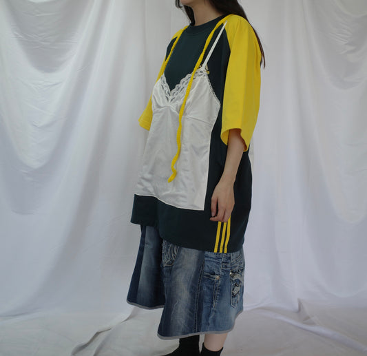C&A top (*see actual)made with vintage adidas soccer shirt