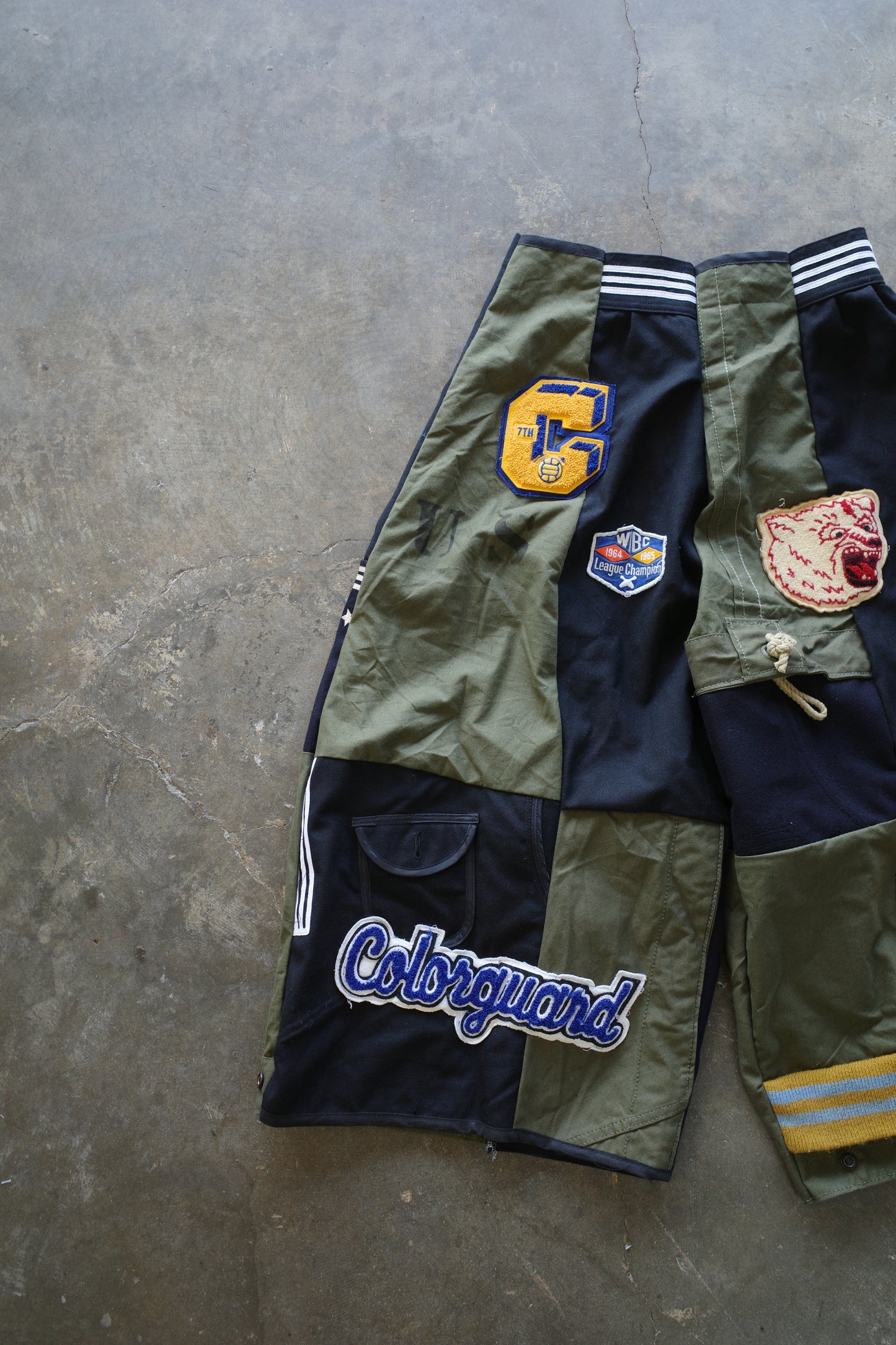 Wide Legged Patched Pants(S) /  made with vintage US.NAVY ISSUES wool fabric