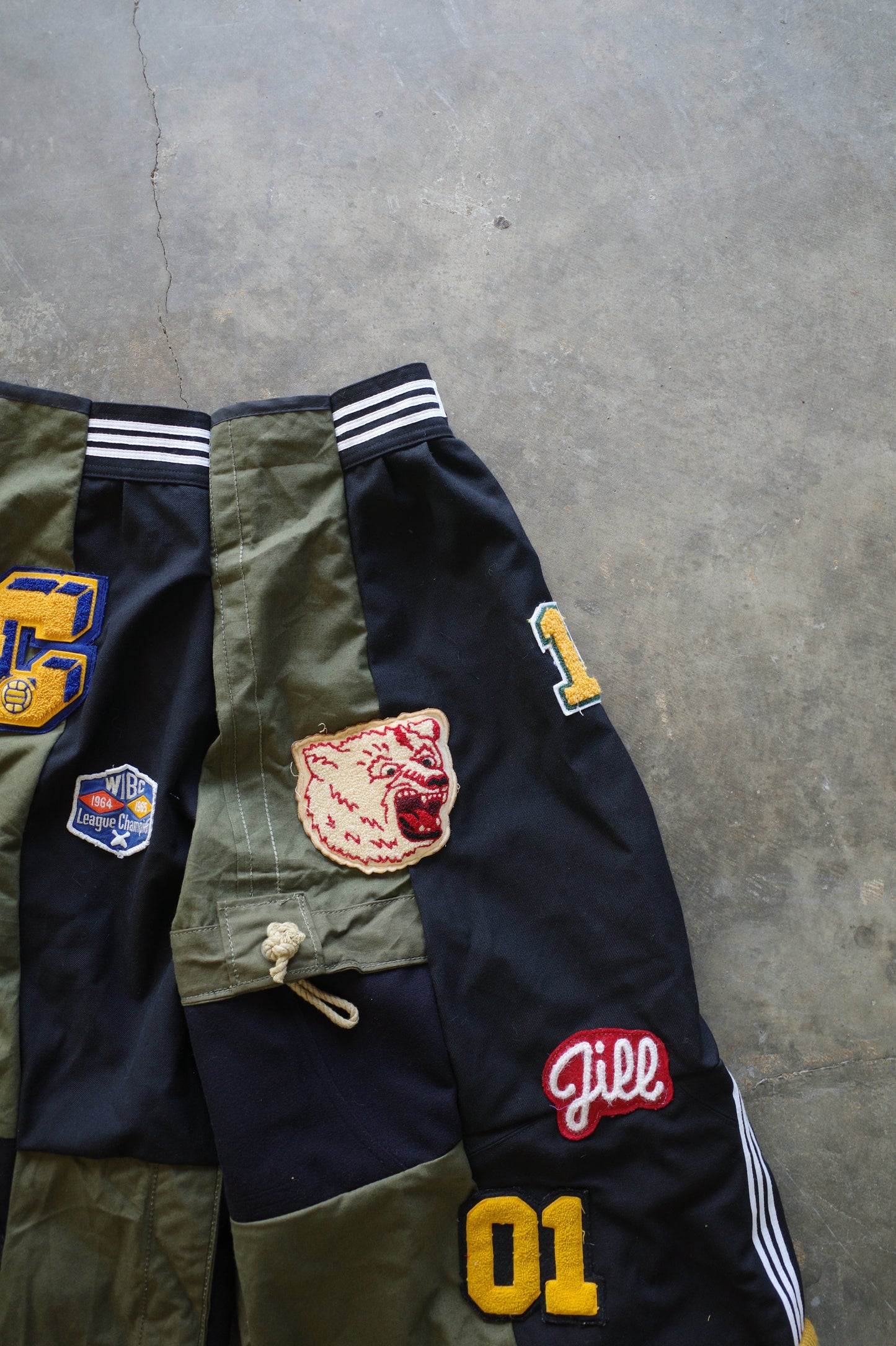 Wide Legged Patched Pants(S) /  made with vintage US.NAVY ISSUES wool fabric