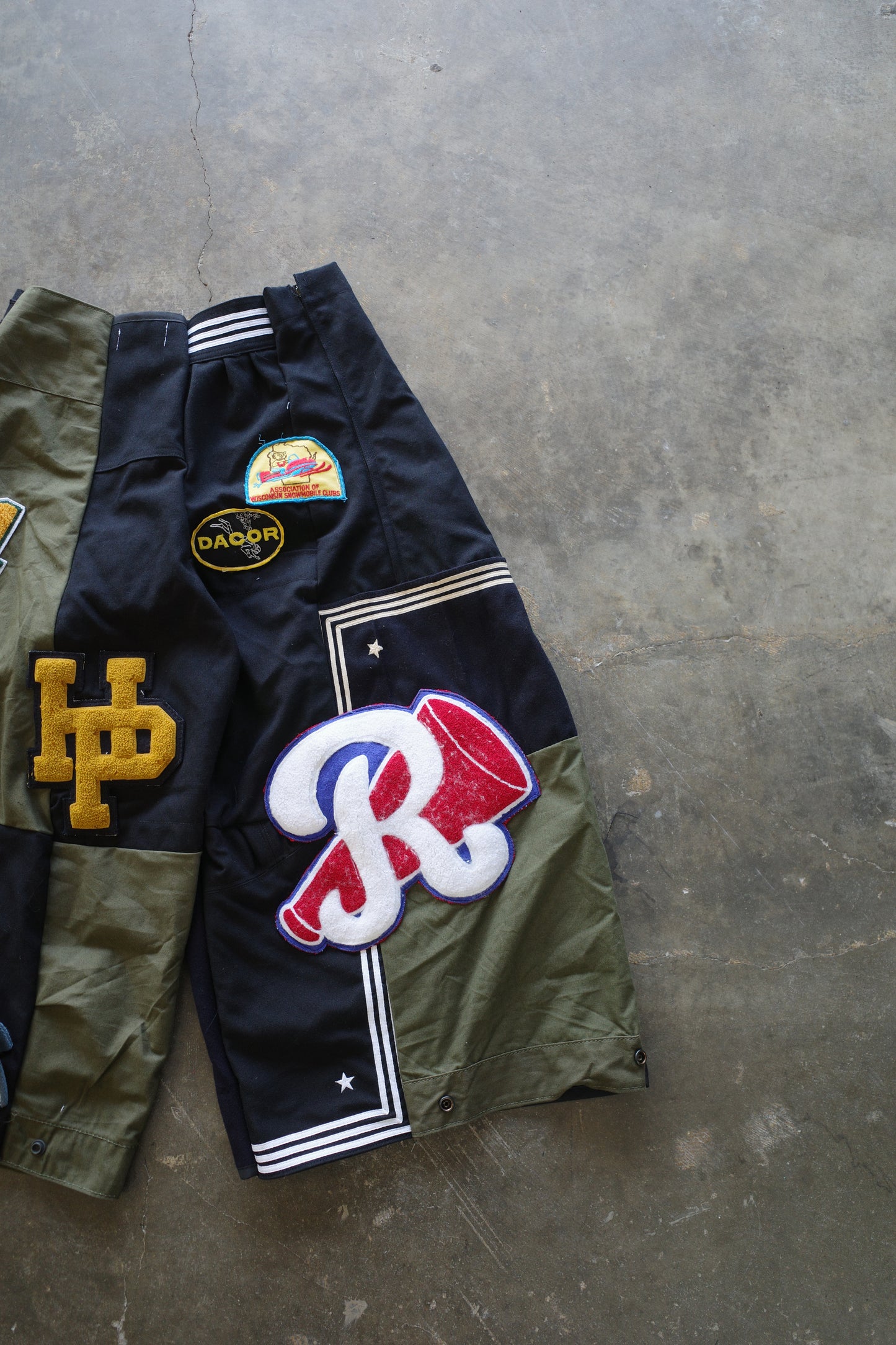 Wide Legged Patched Pants(S) /  made with vintage US.NAVY ISSUES wool fabric