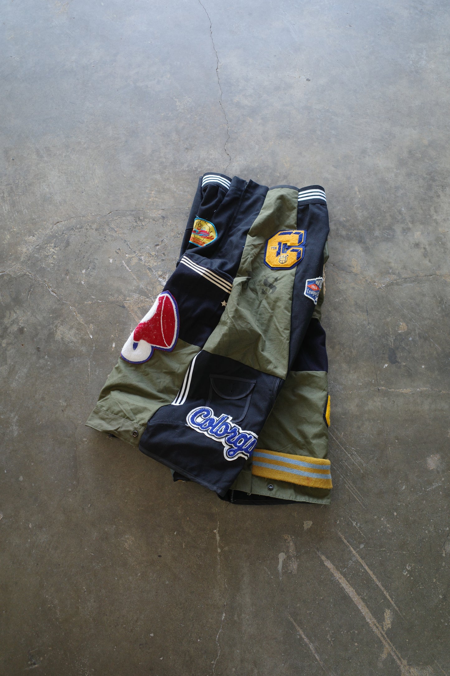 Wide Legged Patched Pants(S) /  made with vintage US.NAVY ISSUES wool fabric