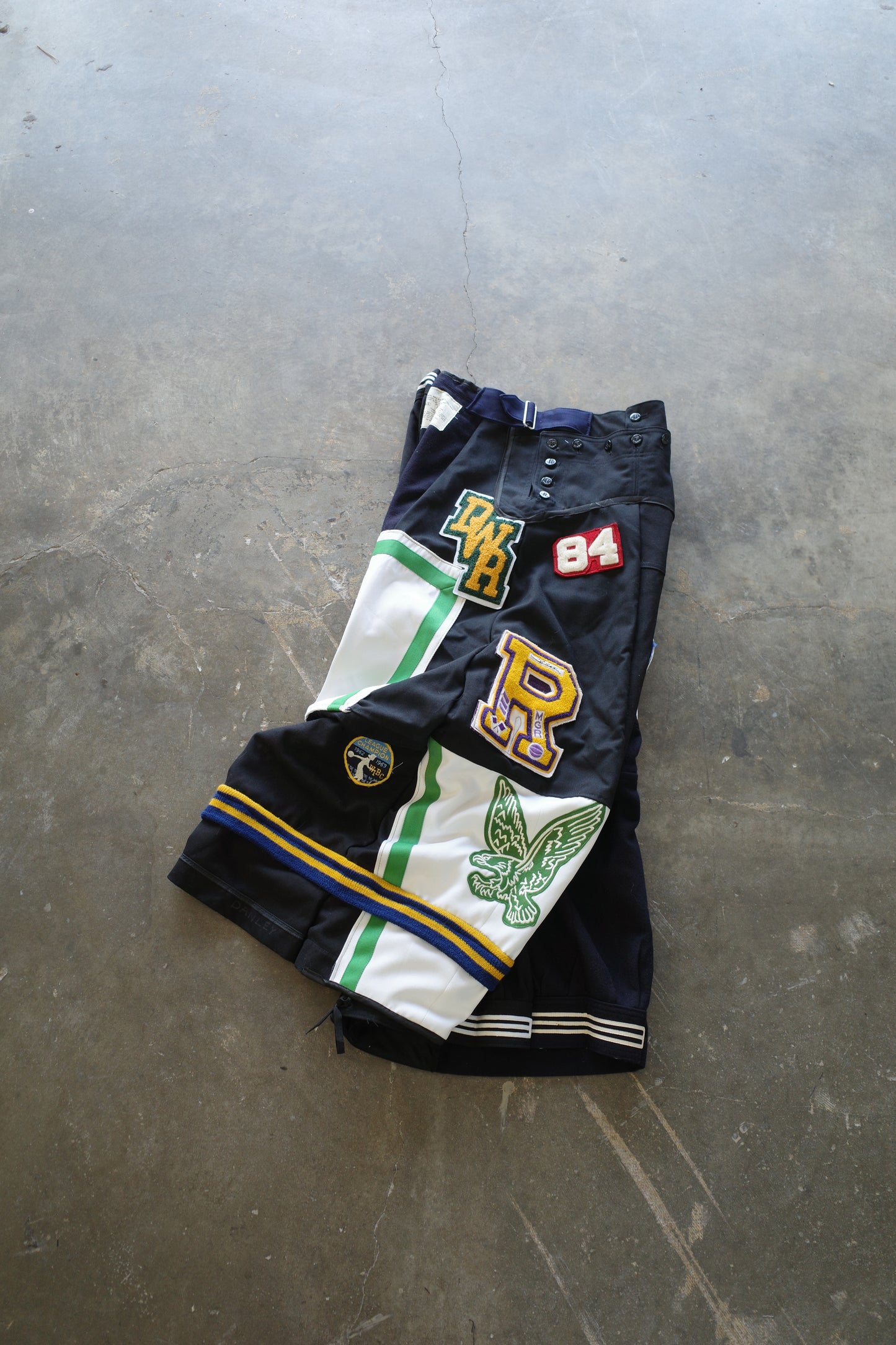 Wide Legged Patched Pants(L) /  made with vintage US.NAVY ISSUES wool fabric