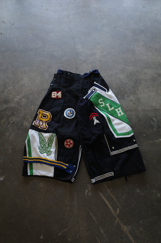 Wide Legged Patched Pants(L) /  made with vintage US.NAVY ISSUES wool fabric