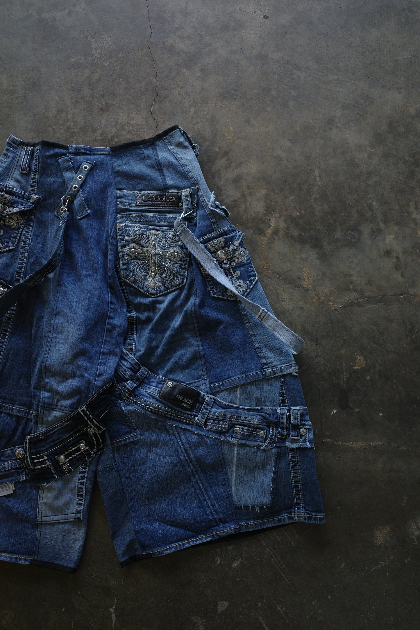 Wide Legged Jean(S)/made with vintage Y2K jeans