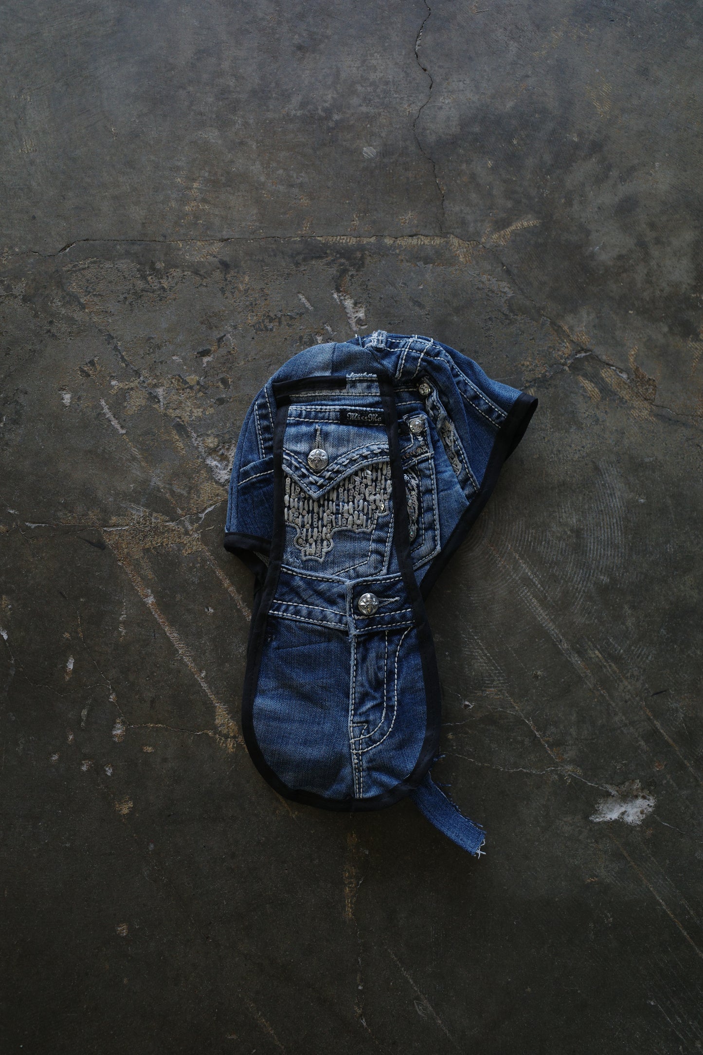 nag nag Bunny Ear Hat made with vintage Y2K MISS ME denim jean pants