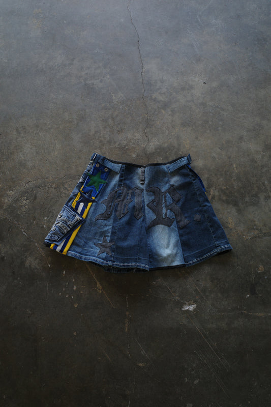 "The MR.Shorts"made with vintage stripe shirt & 3R. original  patch