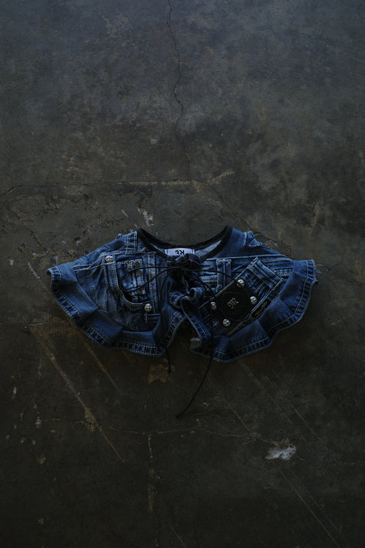 "nag nag collar"made with vintage y2k miss me jean