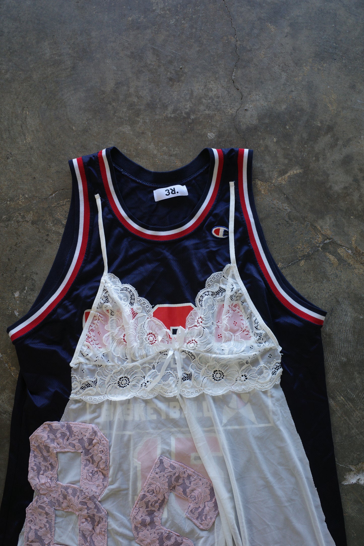 C&A top (*see actual)made with vintage Champion NBA basket jersey