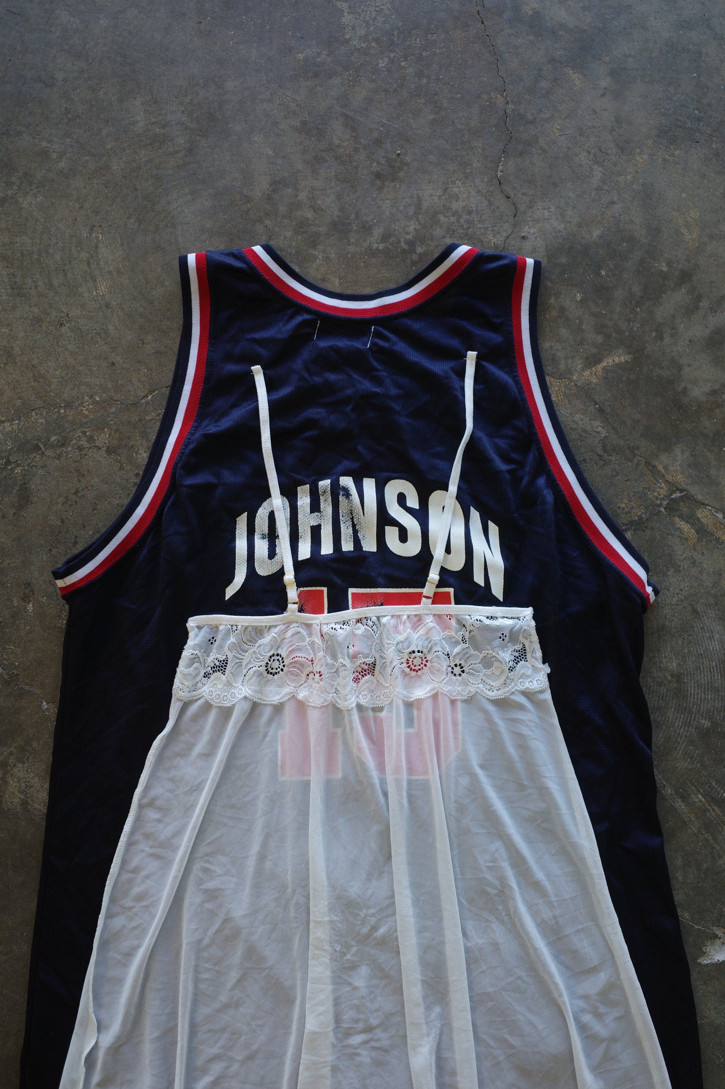 C&A top (*see actual)made with vintage Champion NBA basket jersey