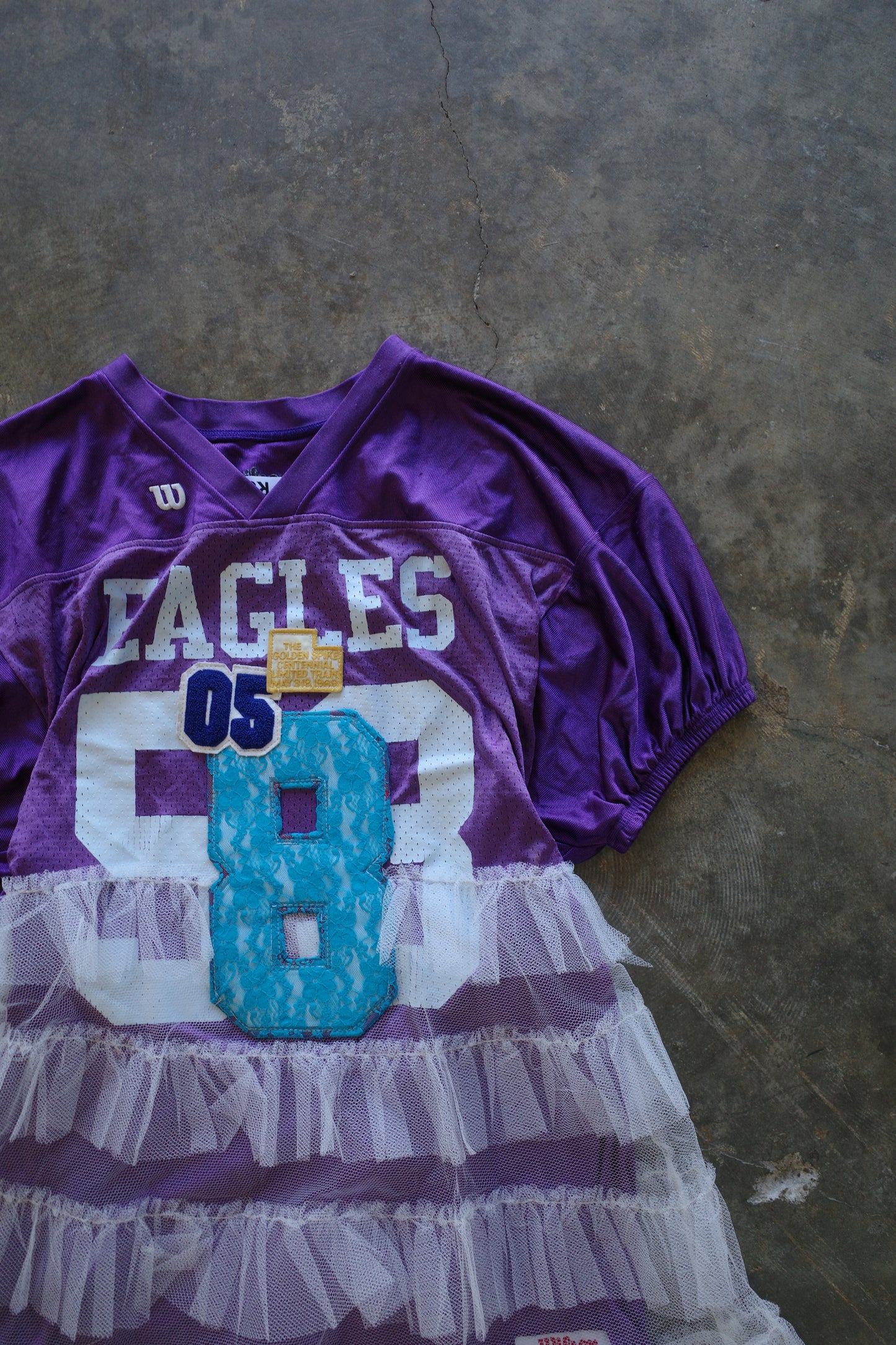 C&A top (*see actual)made with vintage football jerseys