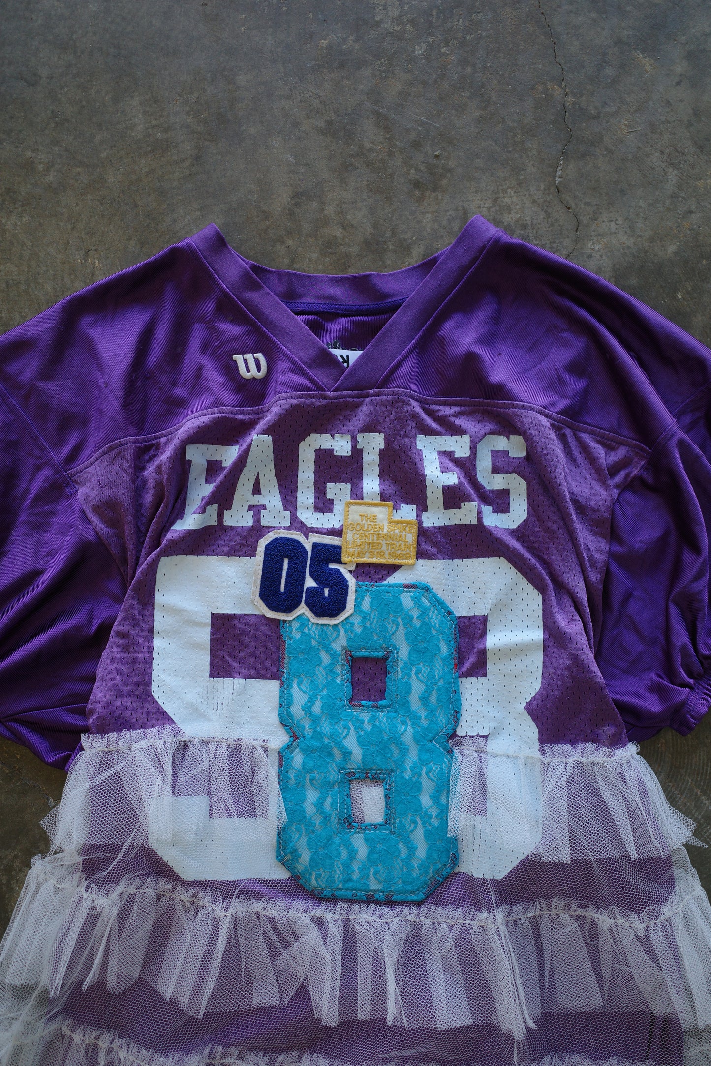 C&A top (*see actual)made with vintage football jerseys