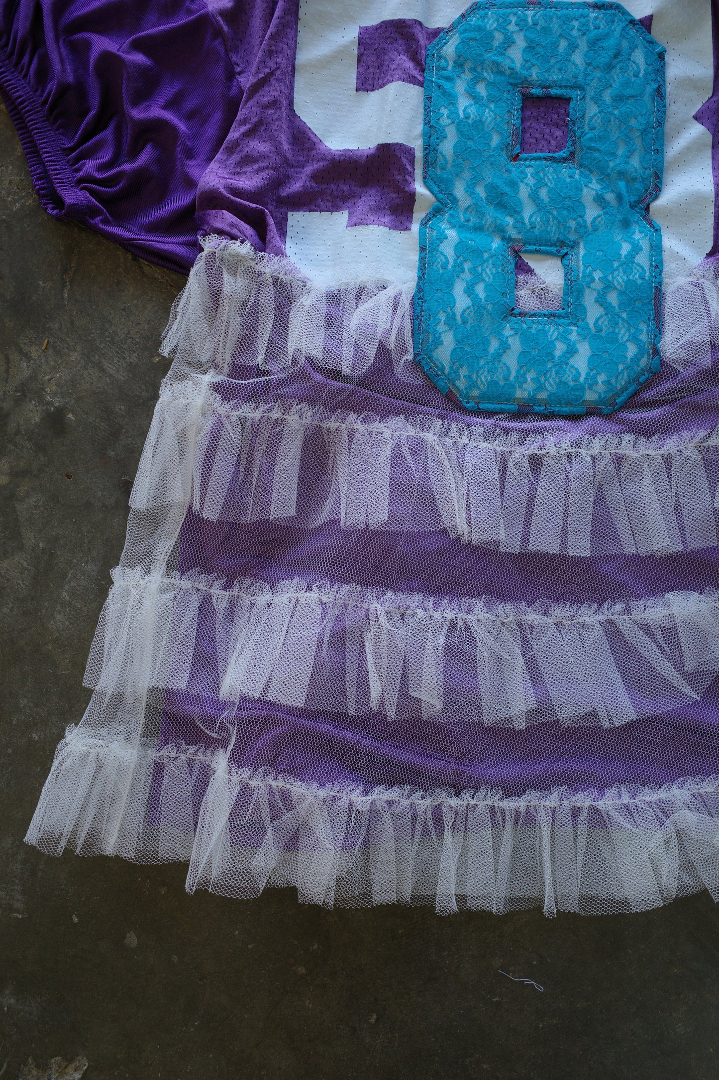 C&A top (*see actual)made with vintage football jerseys